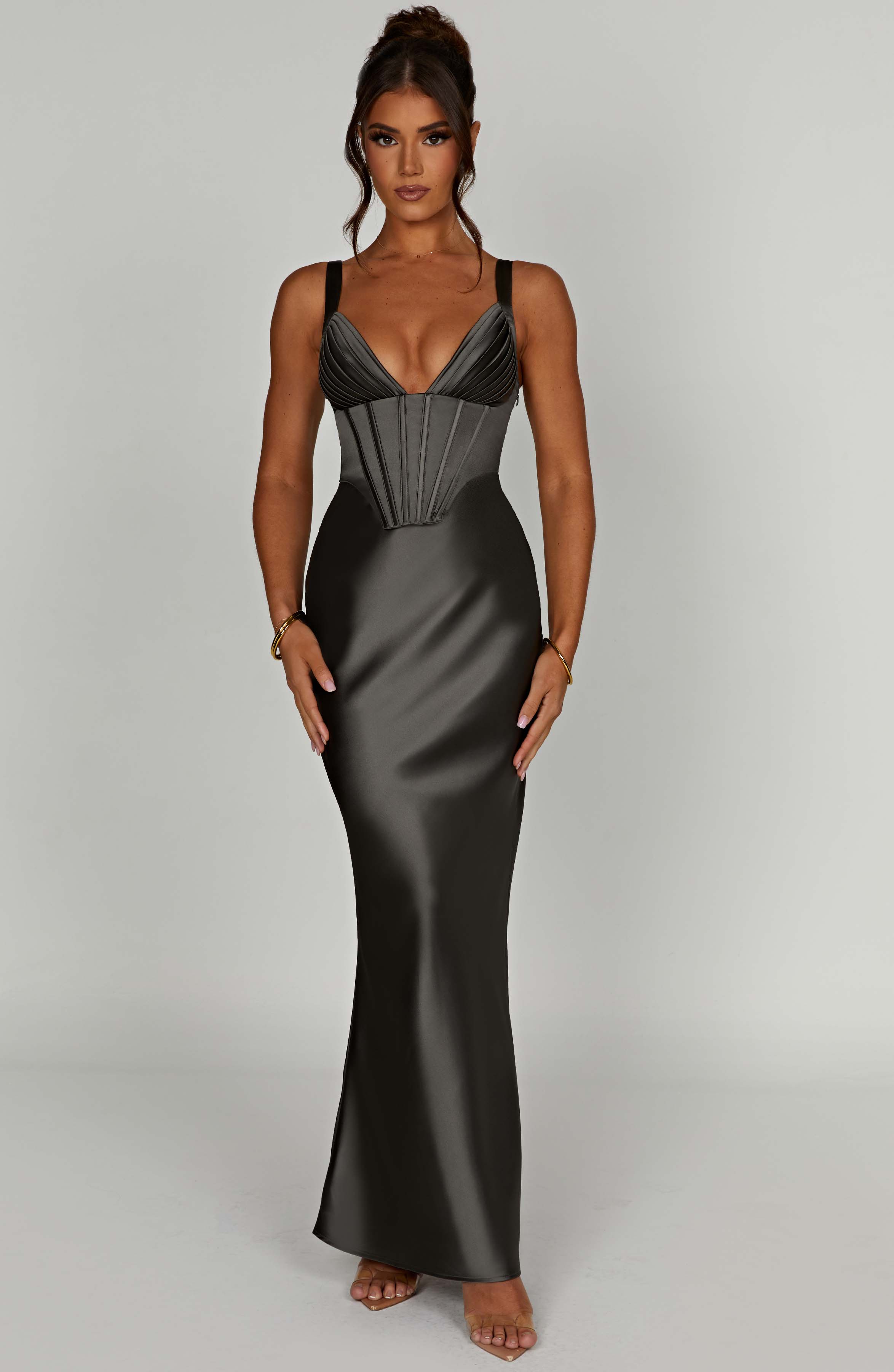 Shae Maxi Dress - Charcoal Gray
