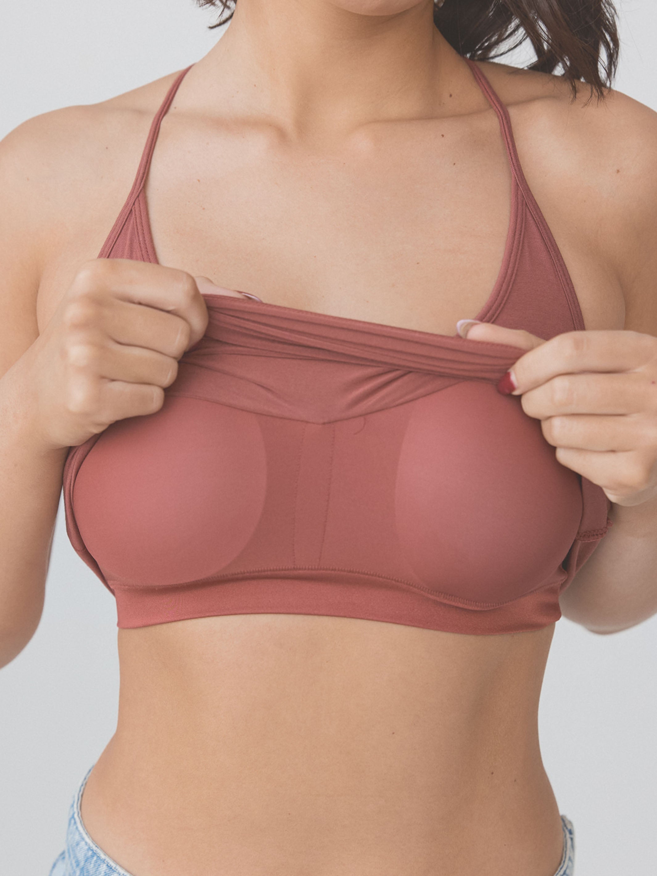 Strappy Racerback Support Top – Built-In Padding