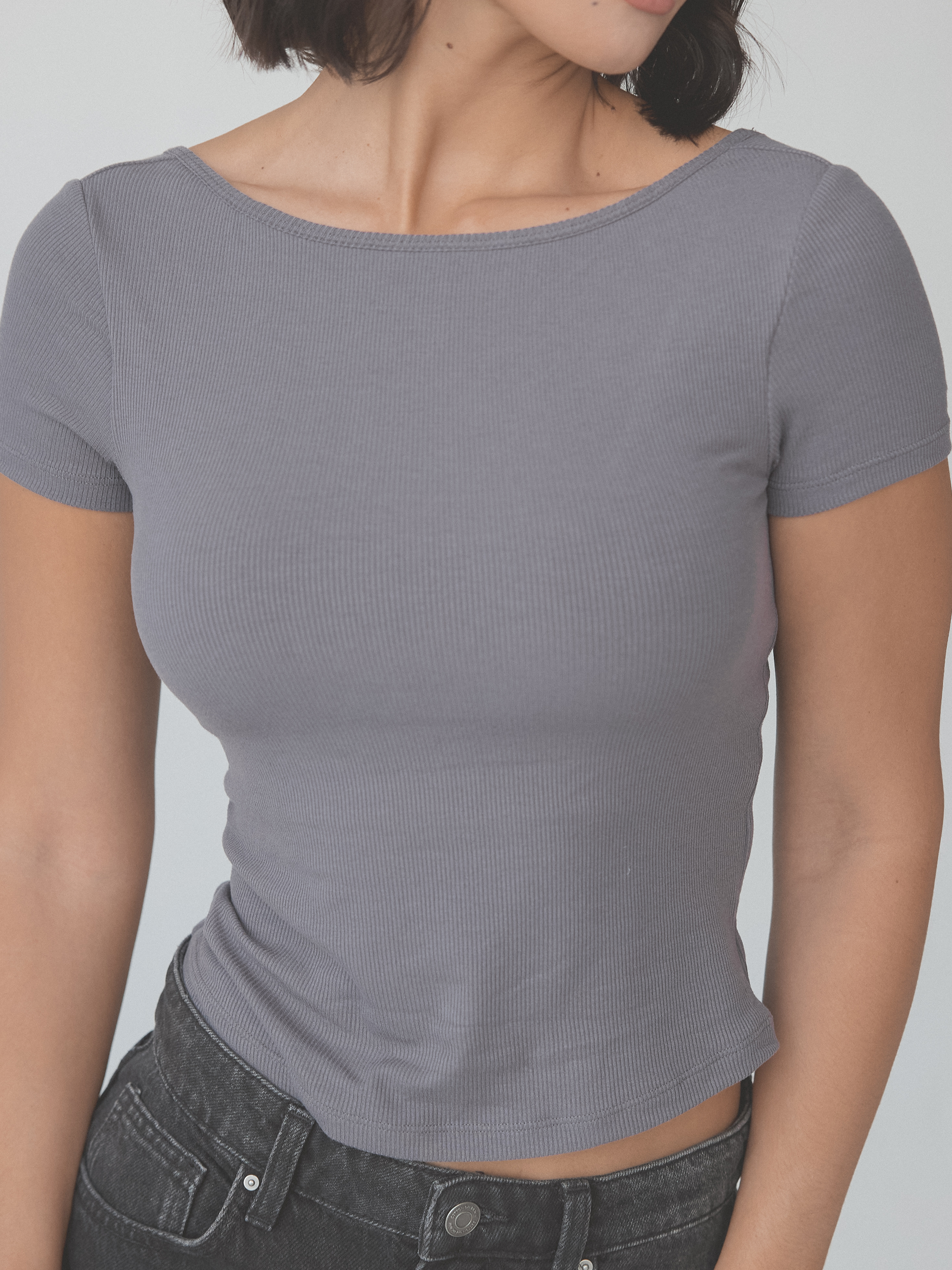 Ribbed Low-Back Brami – Built-In Padding