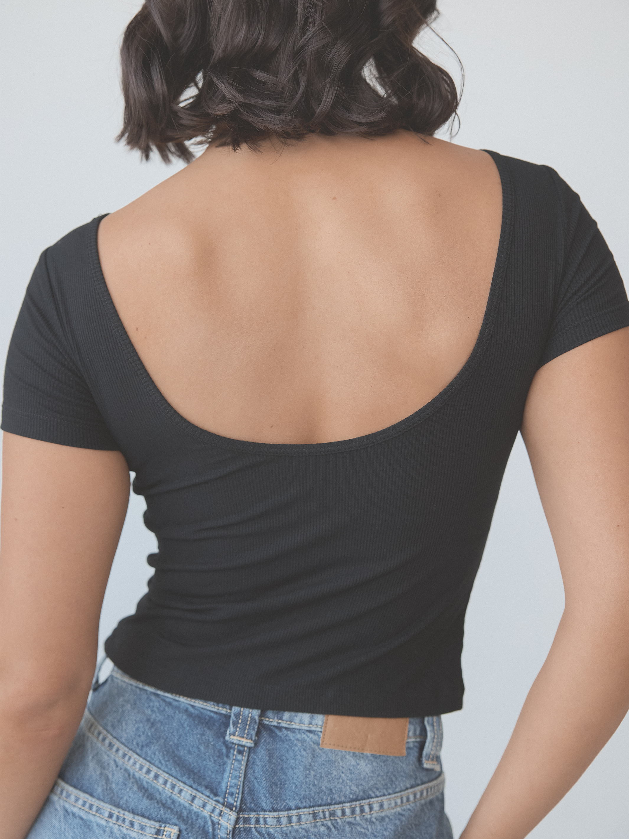 Ribbed Low-Back Brami – Built-In Padding