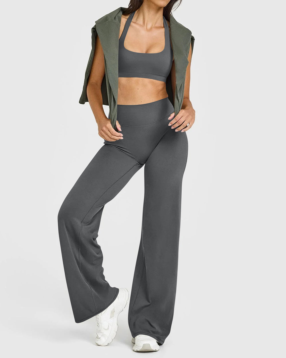 High-Waist Stretch Pants – Soft Straight Leg