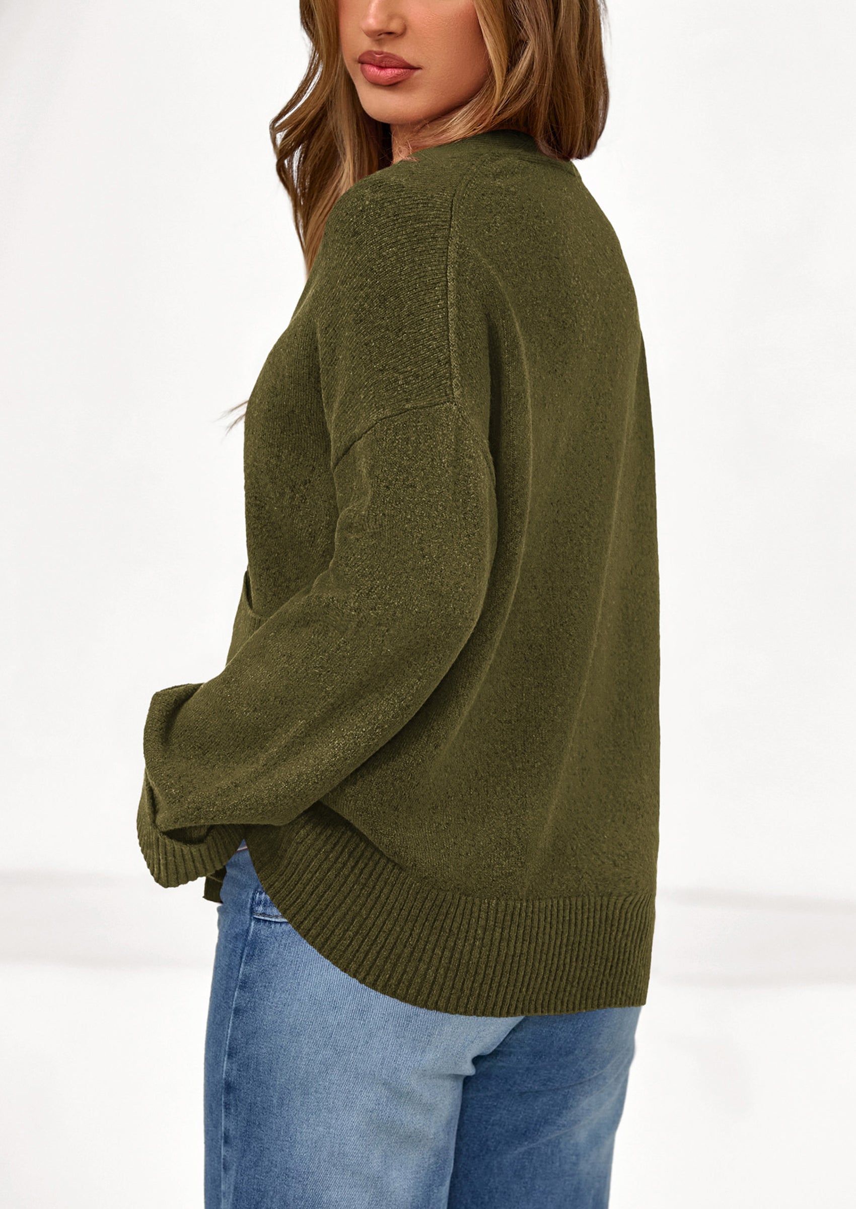 Oversized Chunky Knit Cardigan – V-Neck Button Front