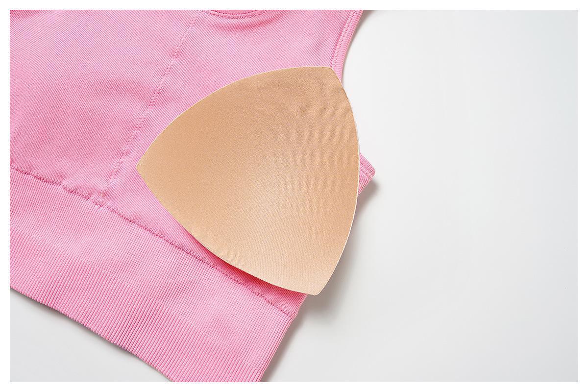 Seamless U-Neck Shaping Crop Tank – Built-In Cups, High Stretch