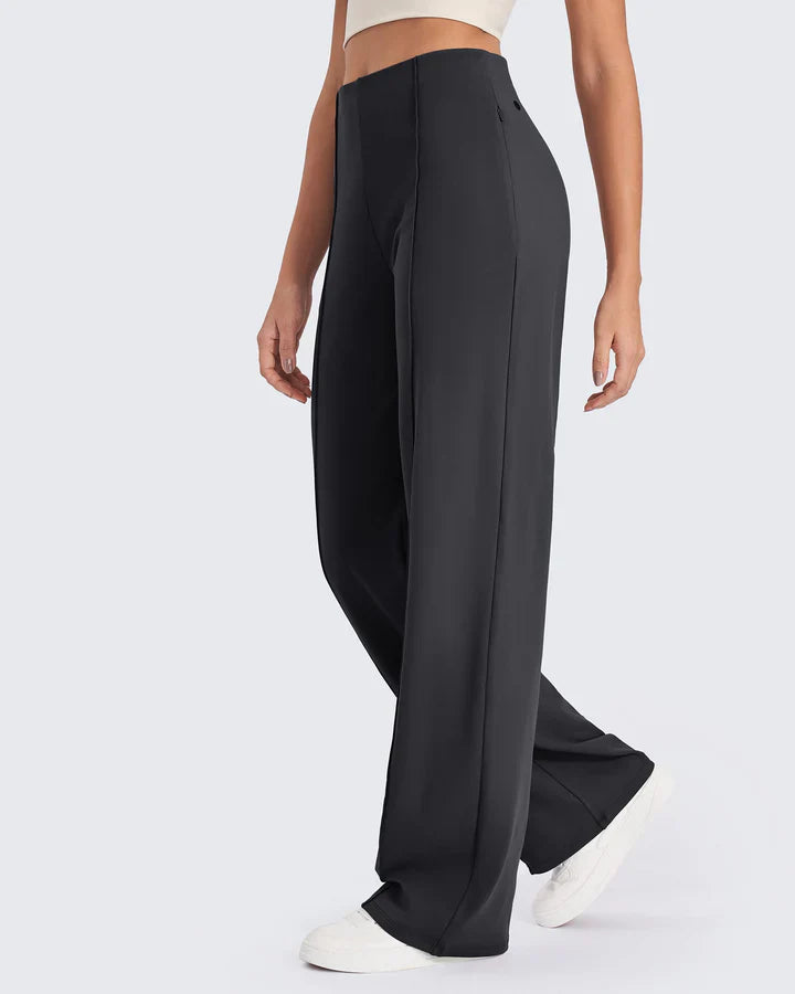 High-Waist Comfort Pants – Wide-Leg Flow