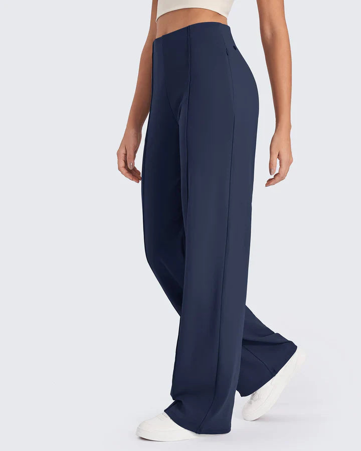 High-Waist Comfort Pants – Wide-Leg Flow