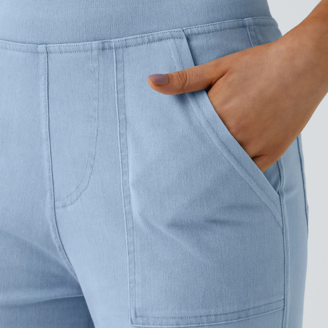 Flexible Cargo Denim – Straight Waist & Stretch