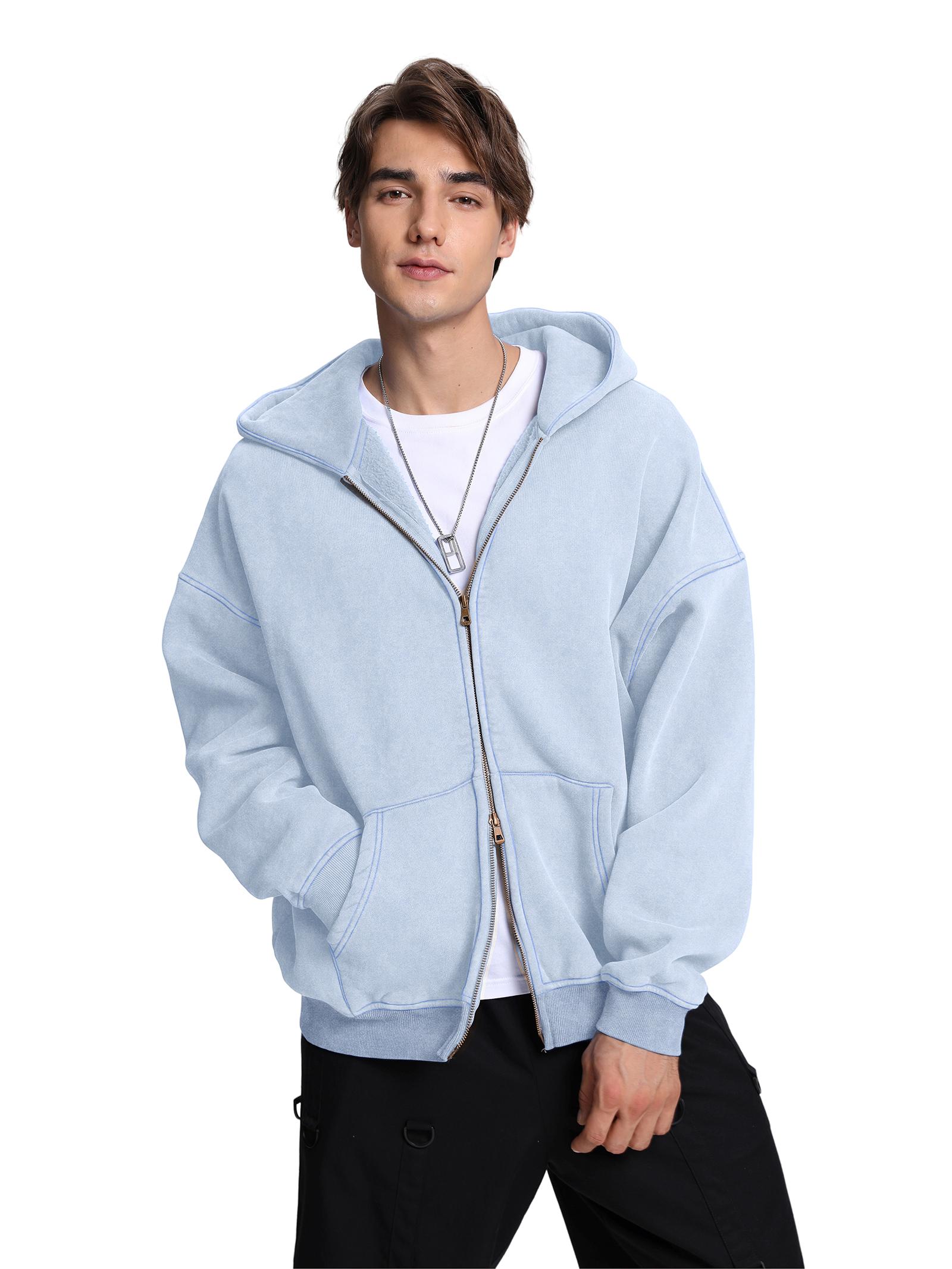 Double Zip Oversized Acid Wash Hoodie – Heavyweight Comfort, Everyday Edge