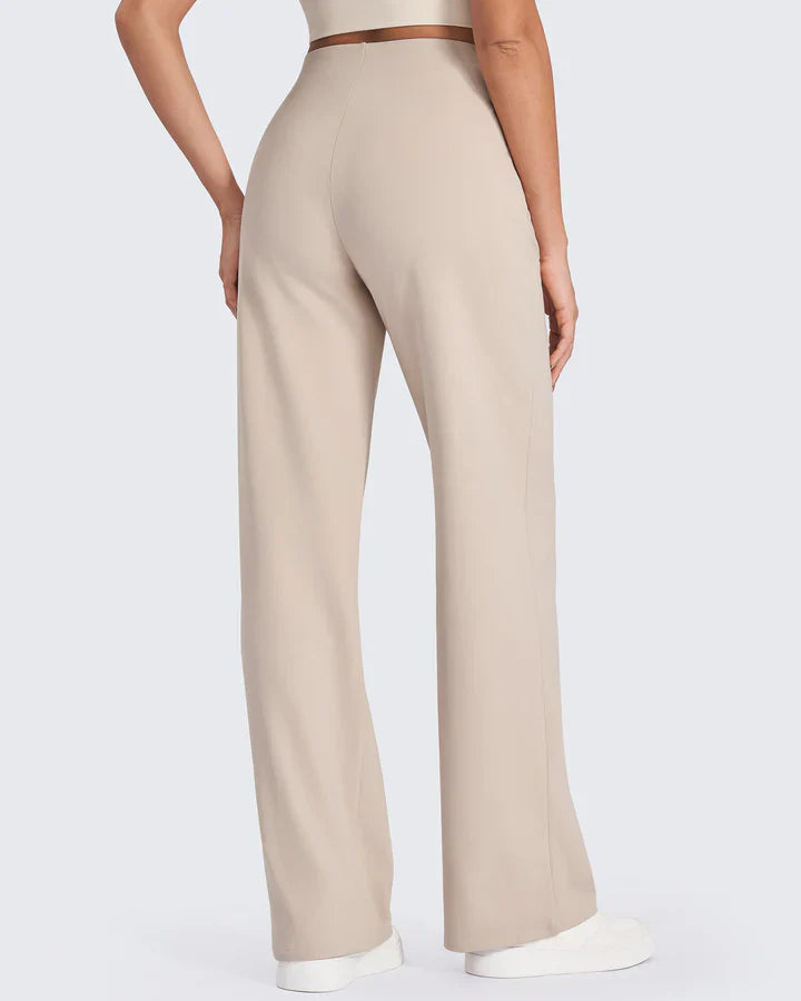 High-Waist Comfort Pants – Wide-Leg Flow
