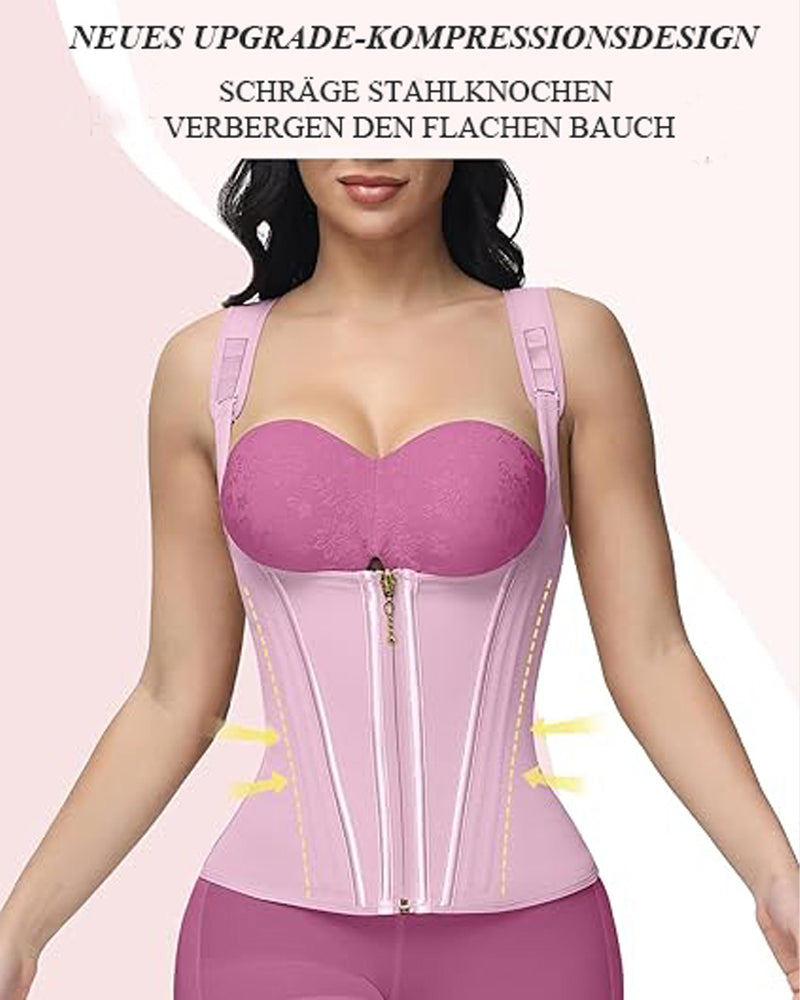 Shapshe® Taillentrainer für Damen Body Shaper Korsett Weste Tanktop mit Stahlknochen