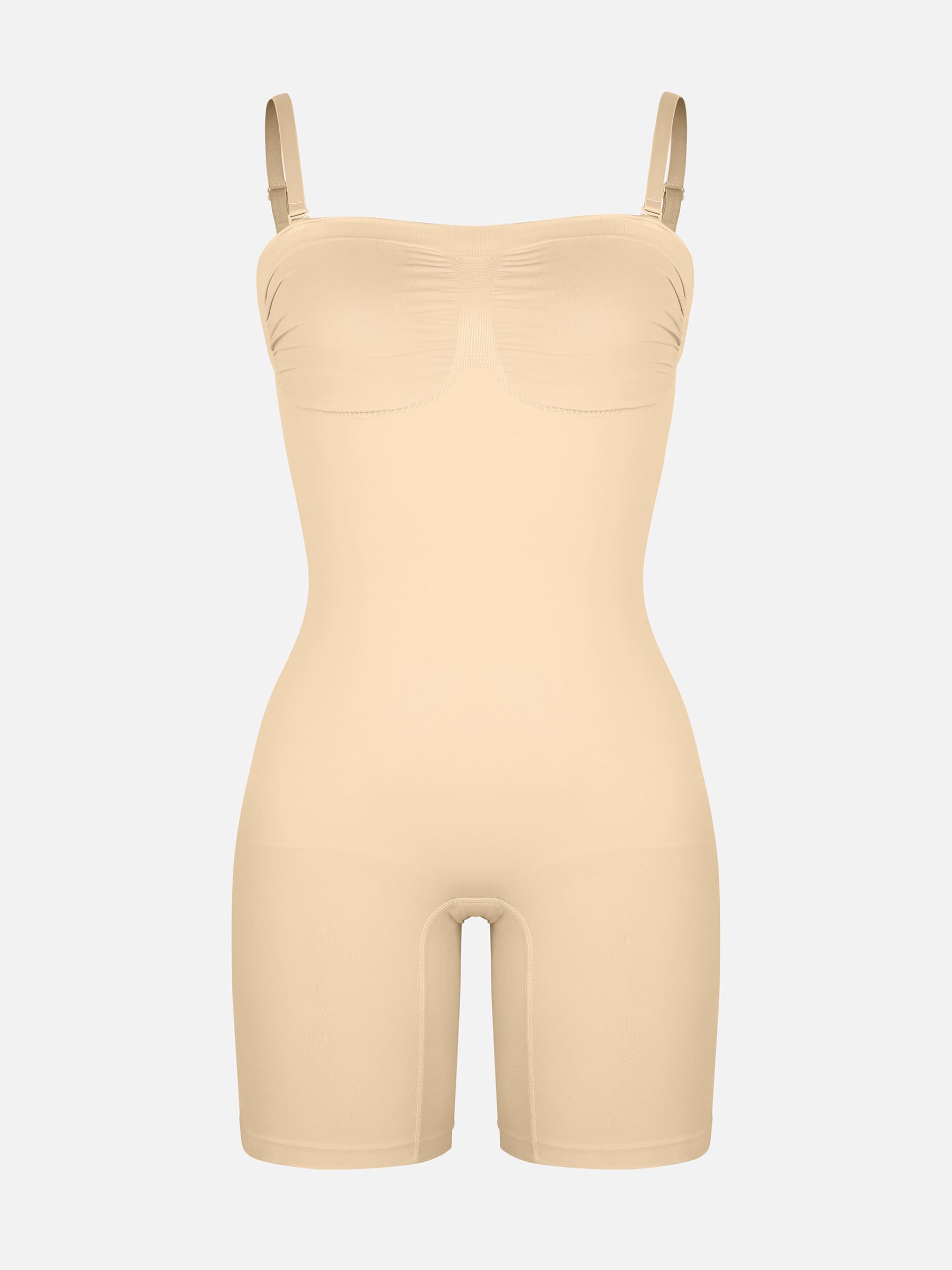 Feelingirl Strapless Seamless Bodysuit with Removable Straps