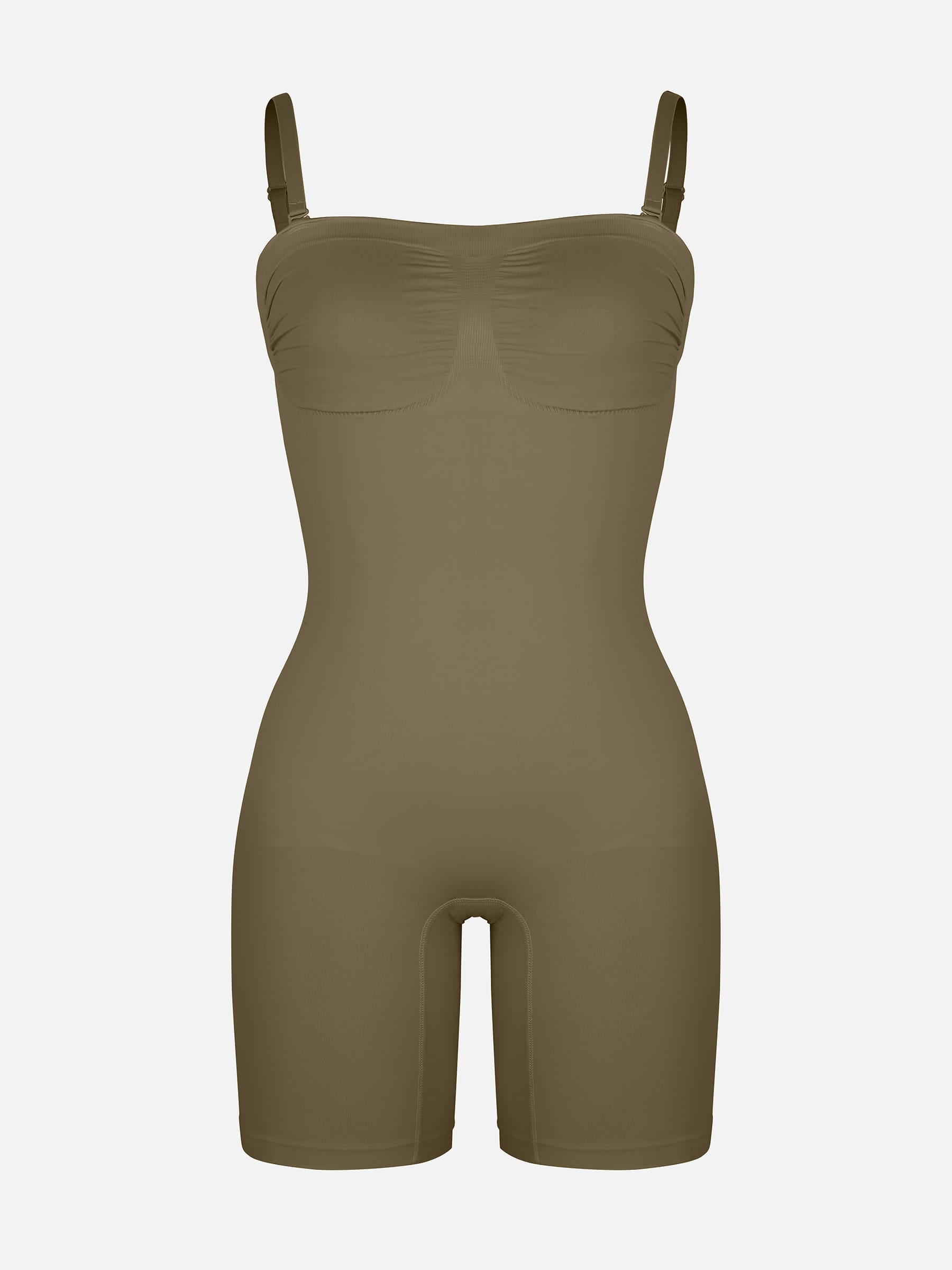 Feelingirl Seamless Strapless Bodysuit with Removable Straps
