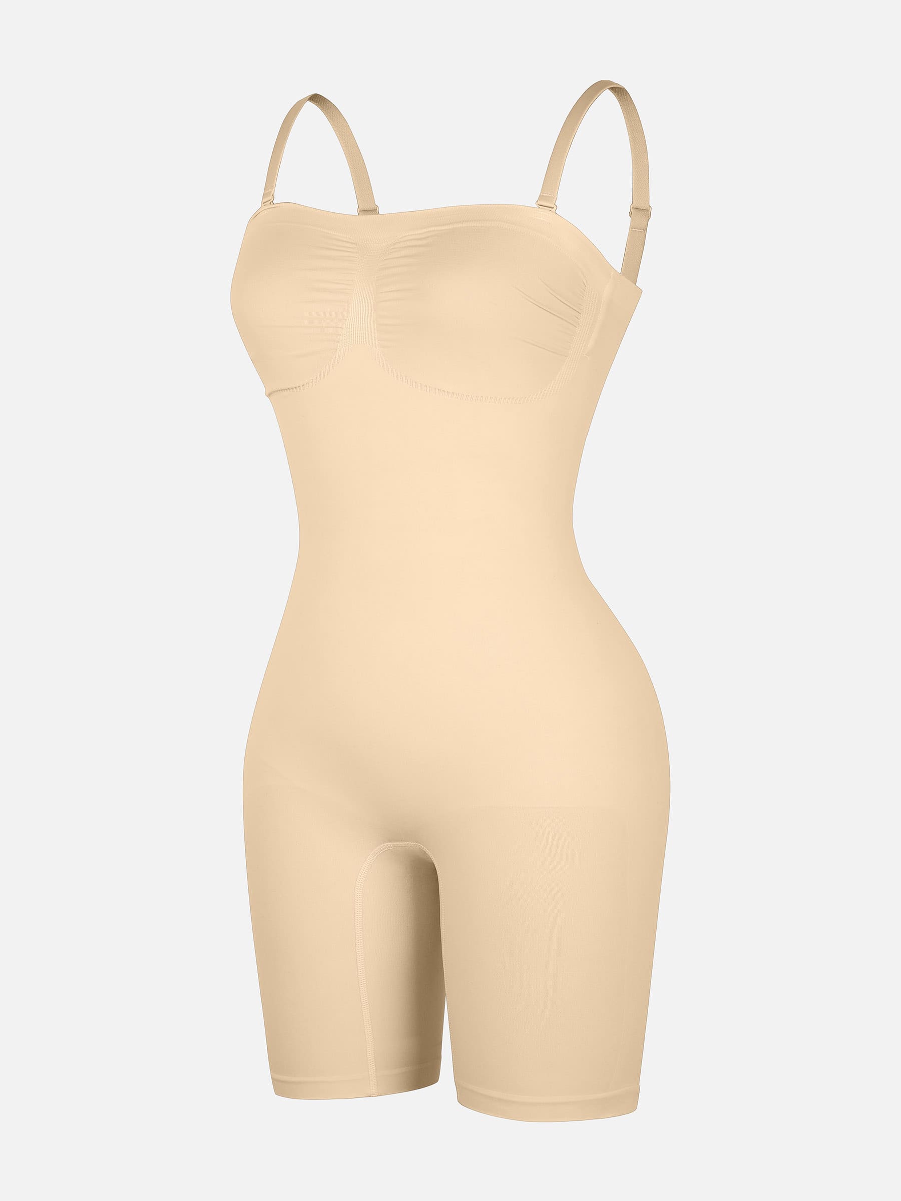 Feelingirl Strapless Seamless Bodysuit with Removable Straps