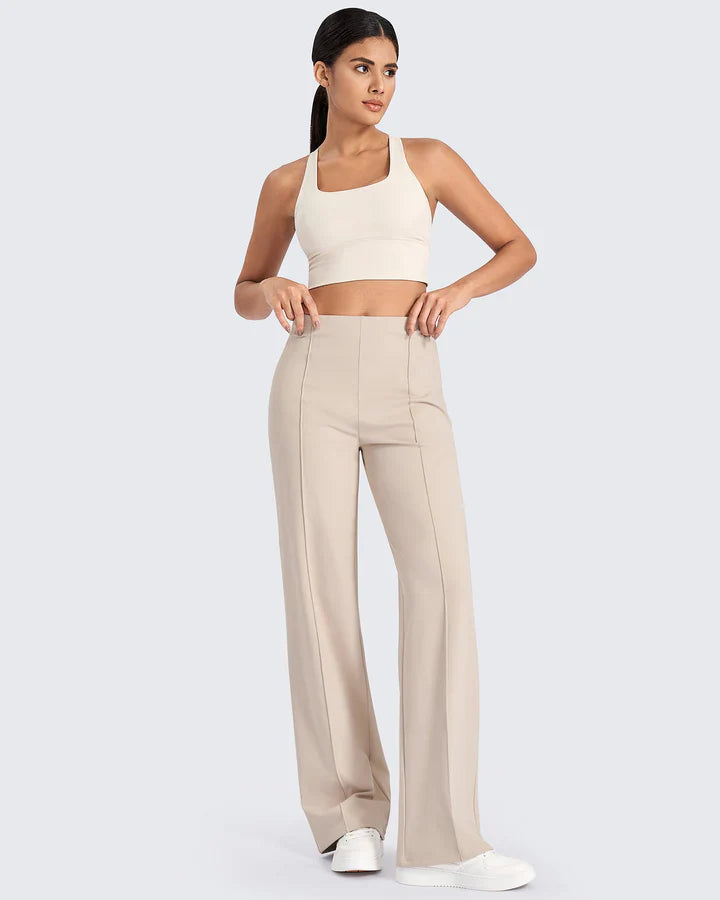 High-Waist Comfort Pants – Wide-Leg Flow