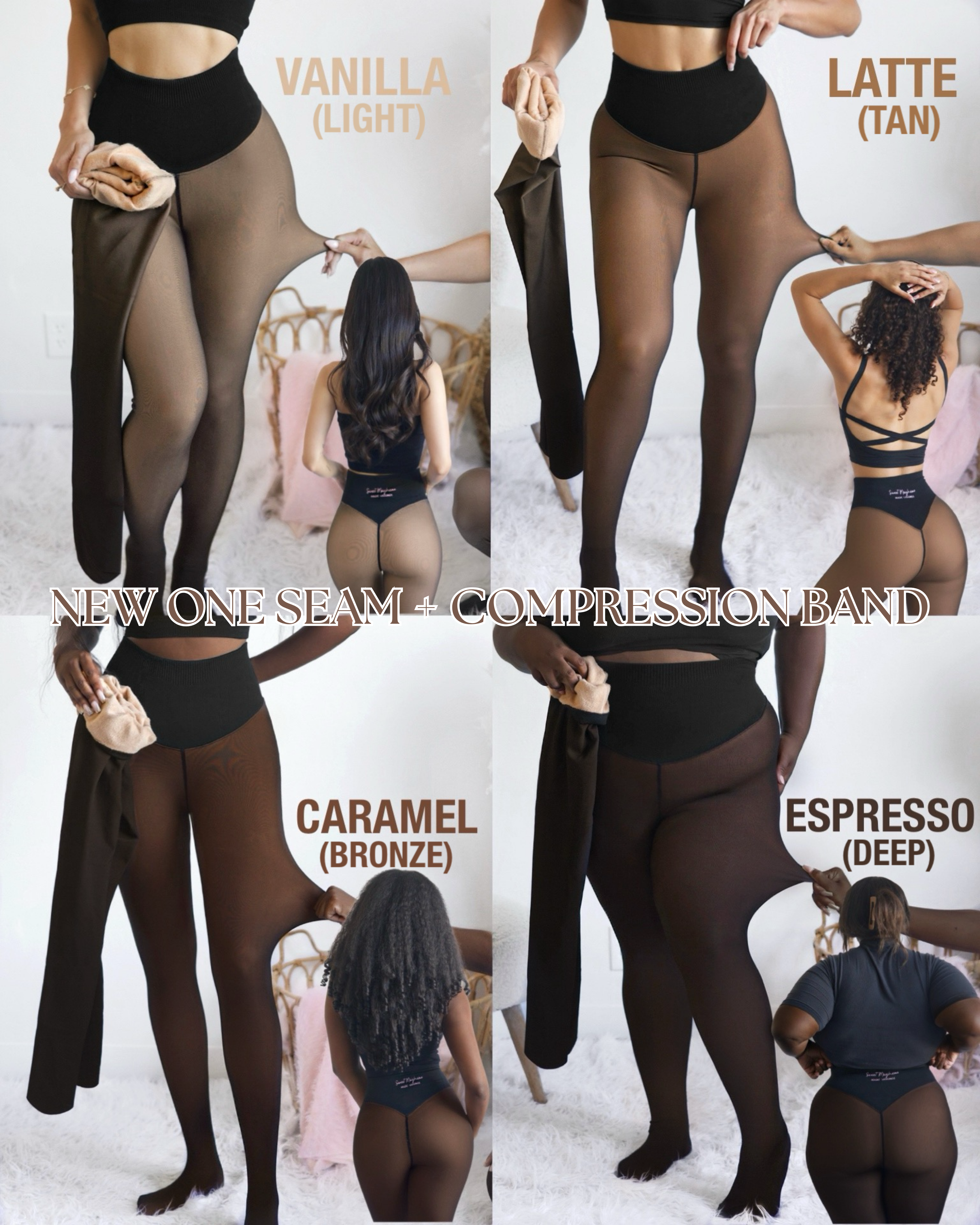 Thermal Sheer-Look Fleece Leggings – High-Waist, Footed Opaque Tights