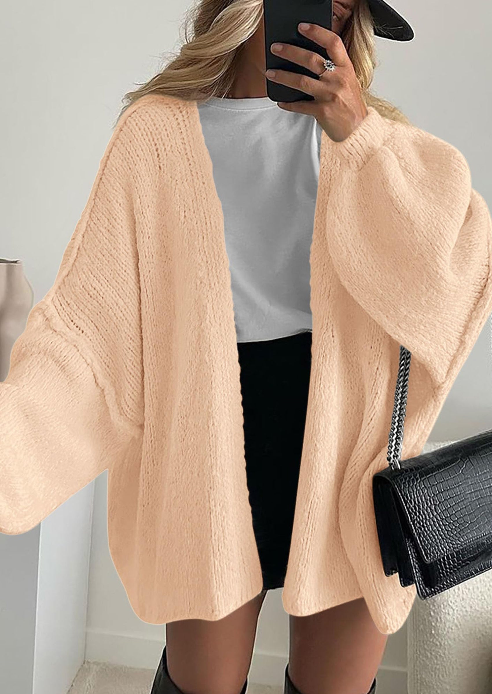 Oversized Open-Front Cardigan – Lantern Slee