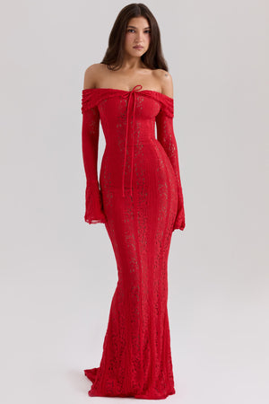 Belle Maxi Dress - Red