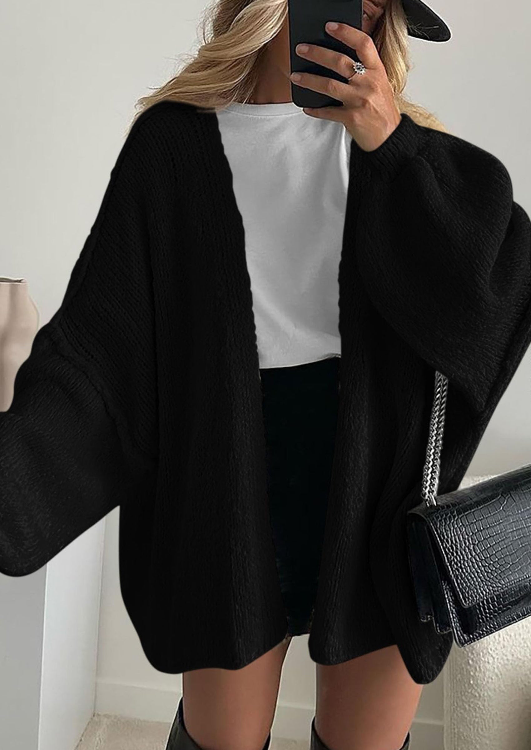 Oversized Open-Front Cardigan – Lantern Slee