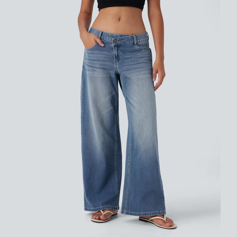 The Flex Asymmetric Low Rise Wide™ - Leg Jeans