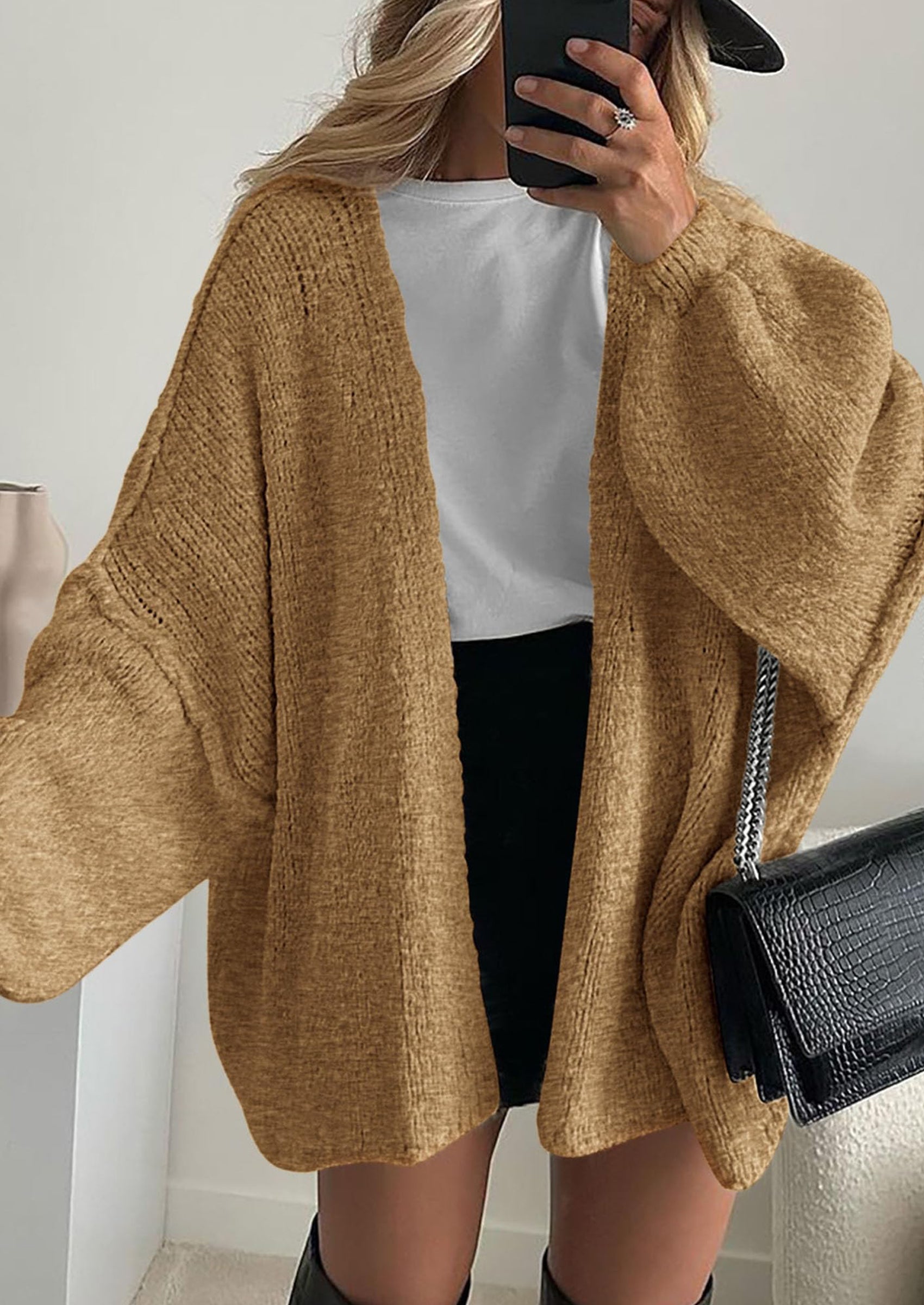 Oversized Open-Front Cardigan – Lantern Slee