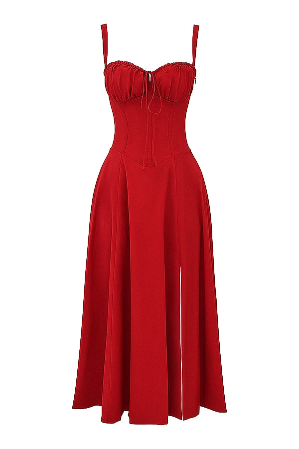 Carmen Midi Dress - Red