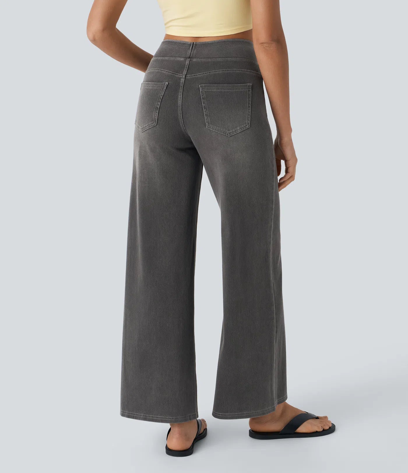 High-Waist Wide-Leg Jeans – Stretch Fit