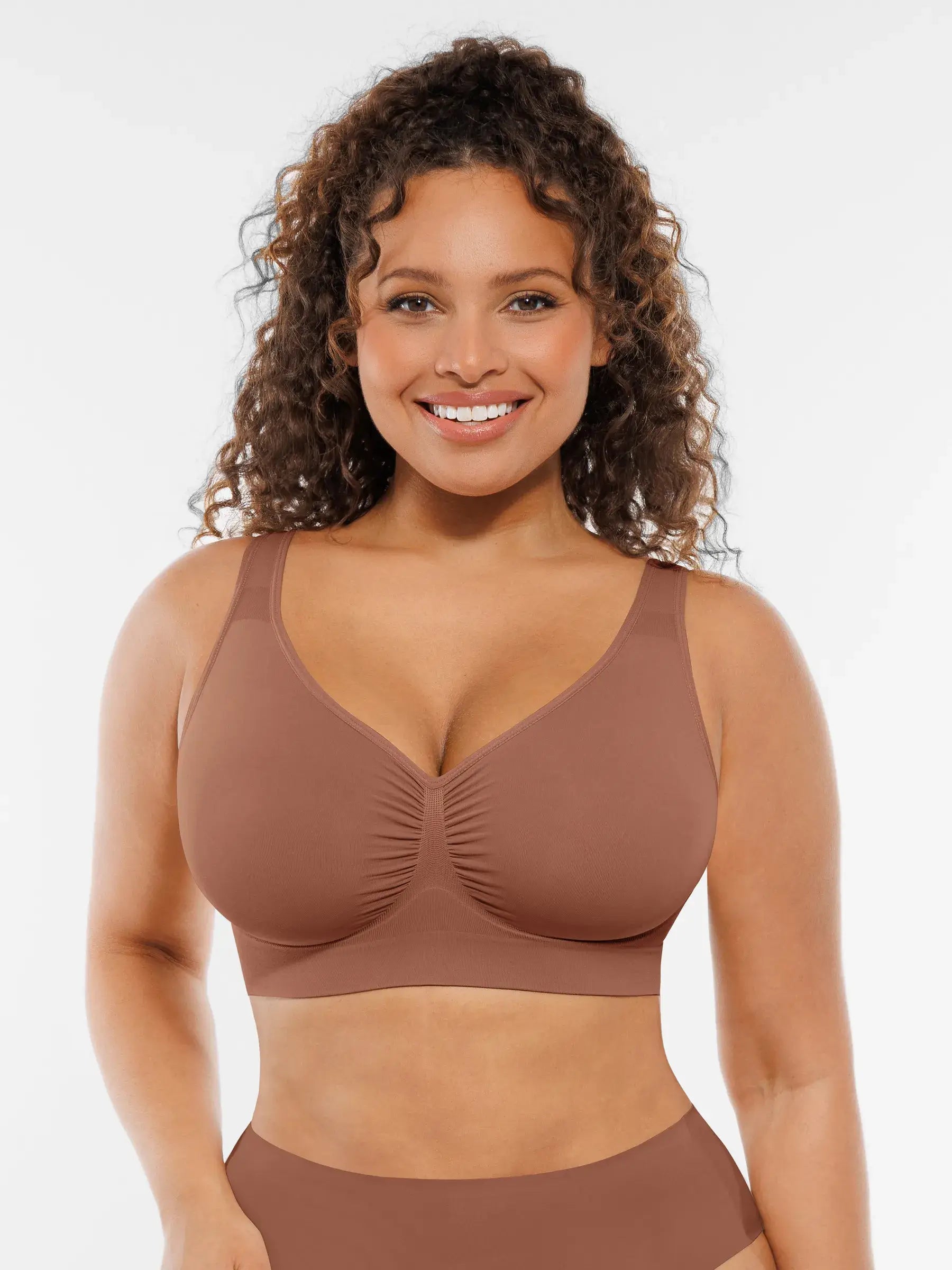 Feelingirl Seamless No Underwire Full Coverage Bra
