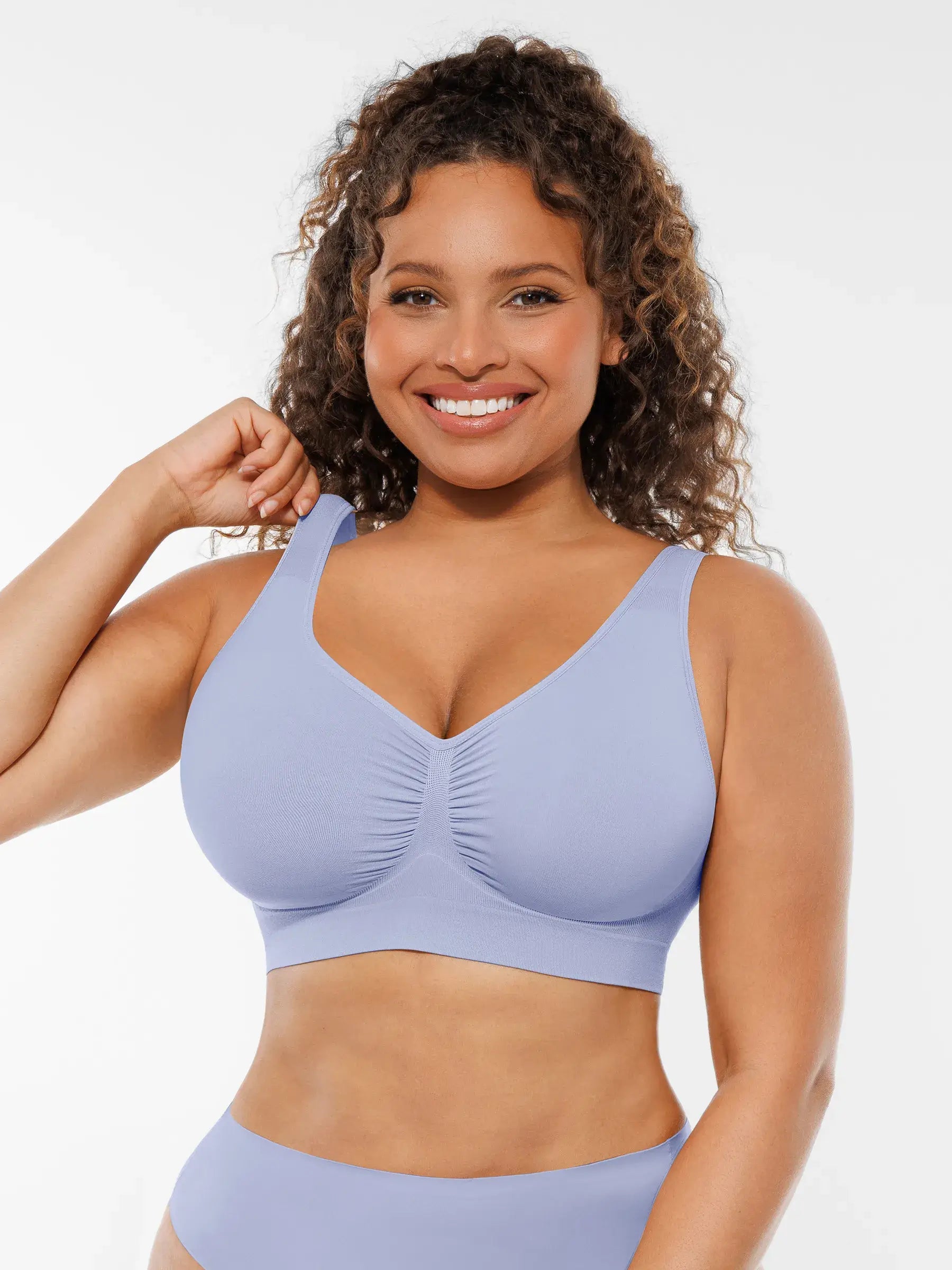 Feelingirl Seamless No Underwire Full Coverage Bra