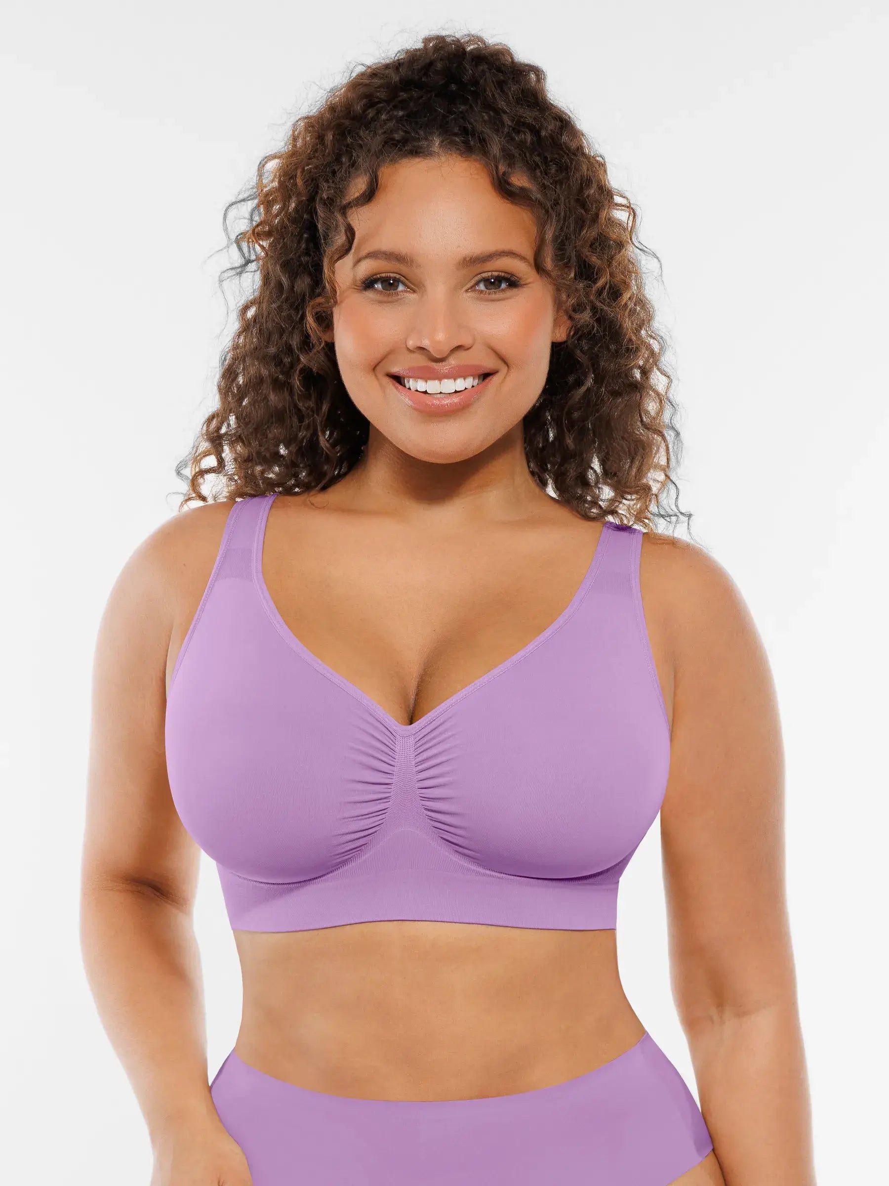 Feelingirl Seamless No Underwire Full Coverage Bra