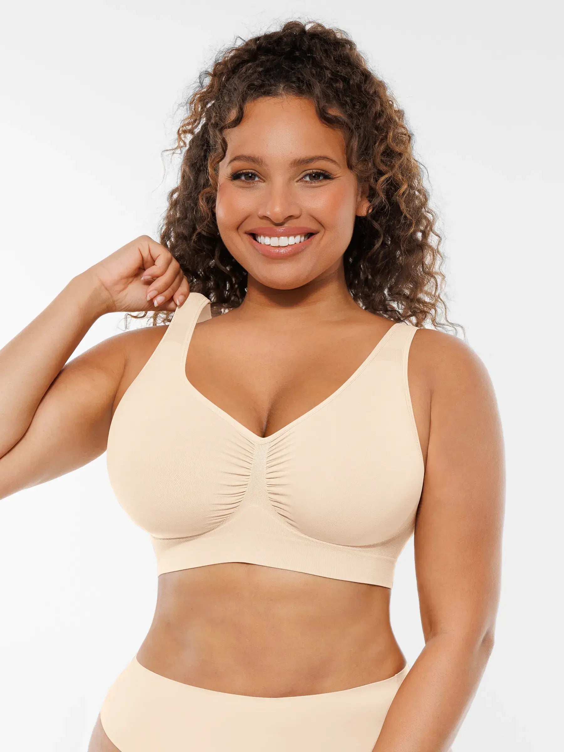Feelingirl Seamless No Underwire Full Coverage Bra
