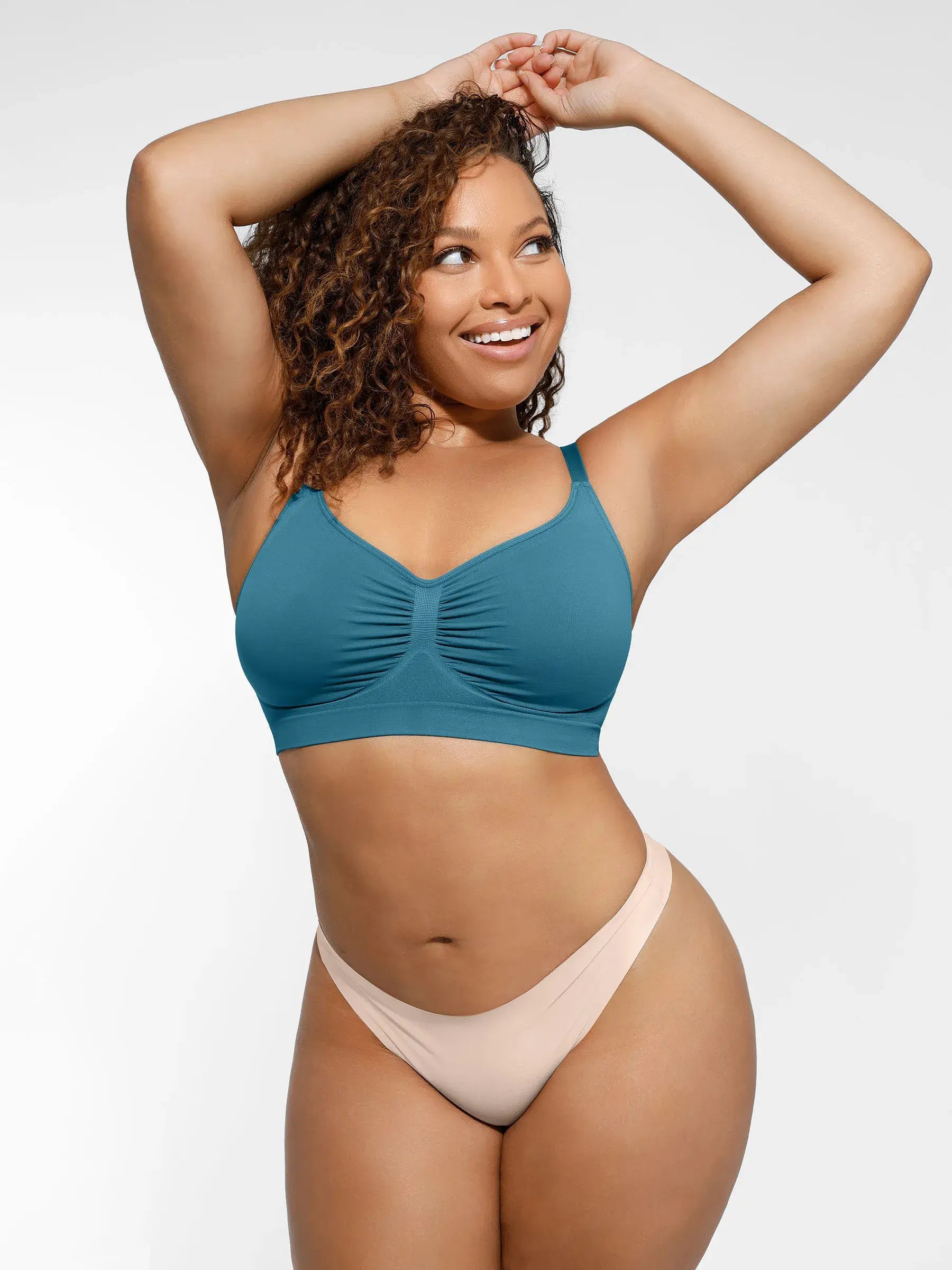 Feelingirl Everyday Wireless Bra Unlined Soft Bra