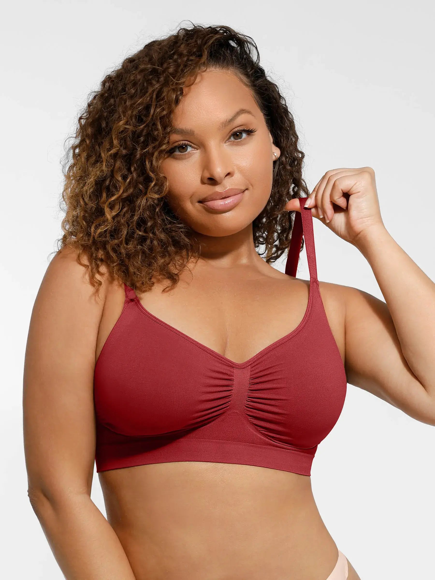 Feelingirl Everyday Wireless Bra Unlined Soft Bra