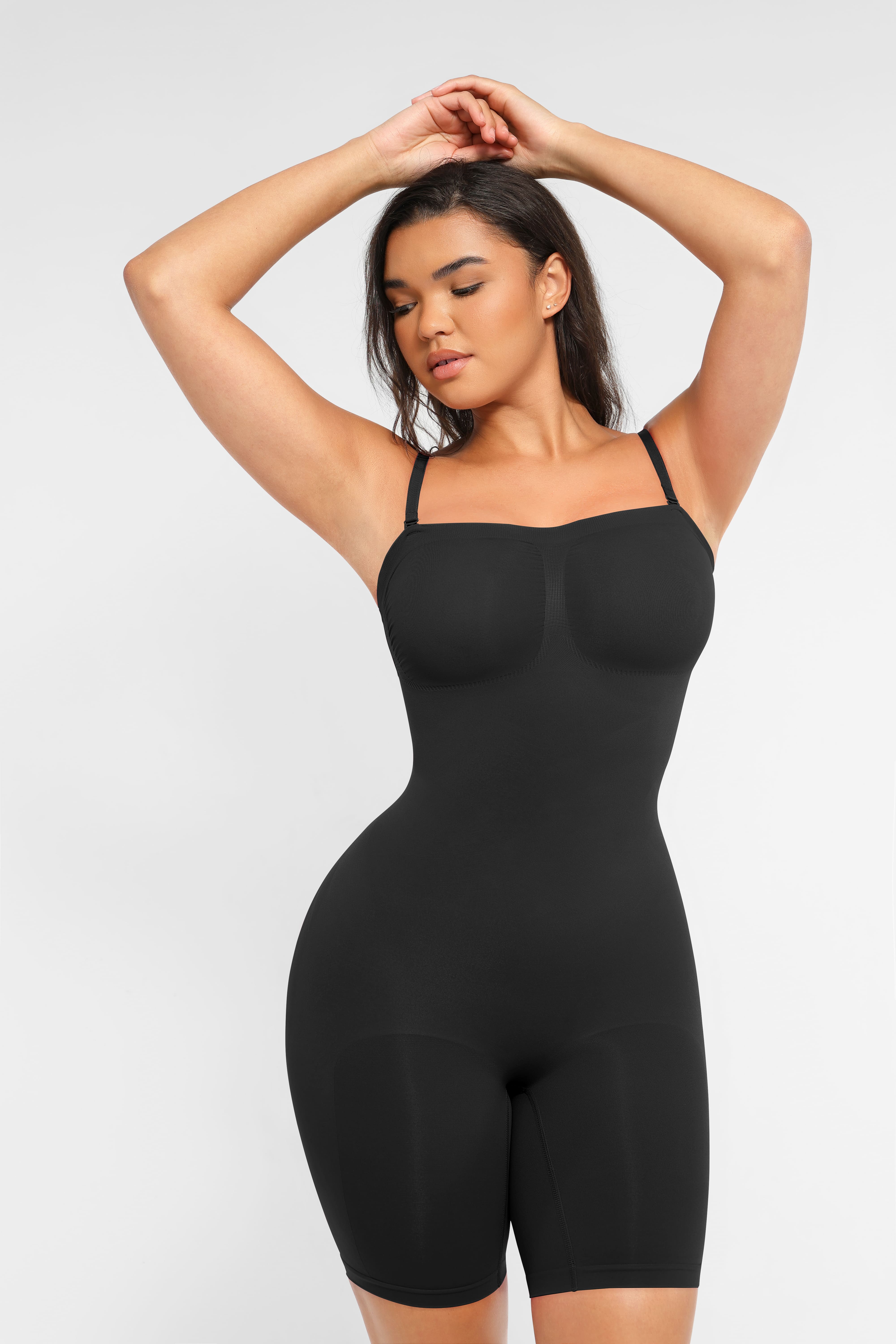 Feelingirl Strapless Seamless Bodysuit with Removable Straps