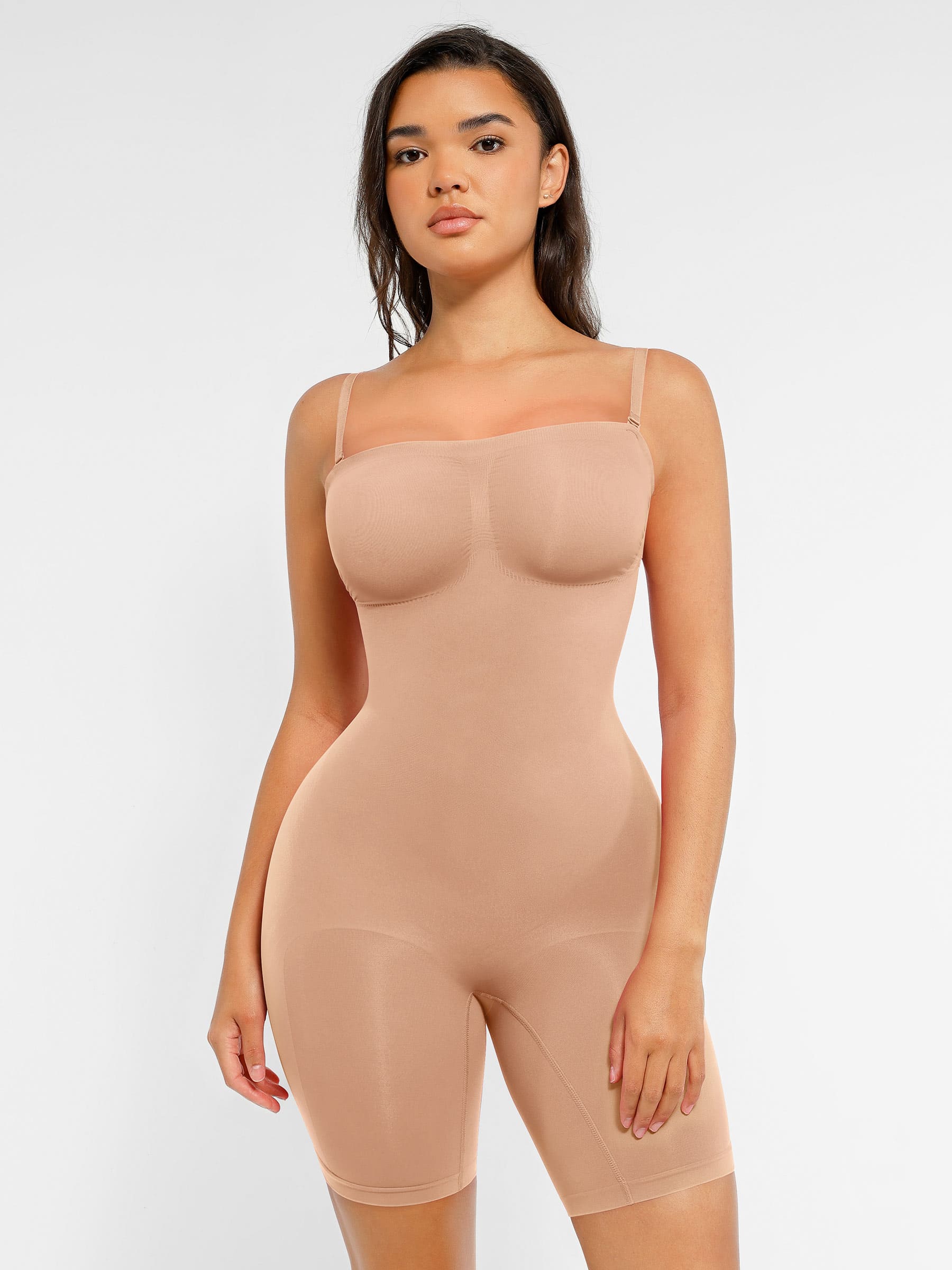 Feelingirl Strapless Seamless Bodysuit with Removable Straps