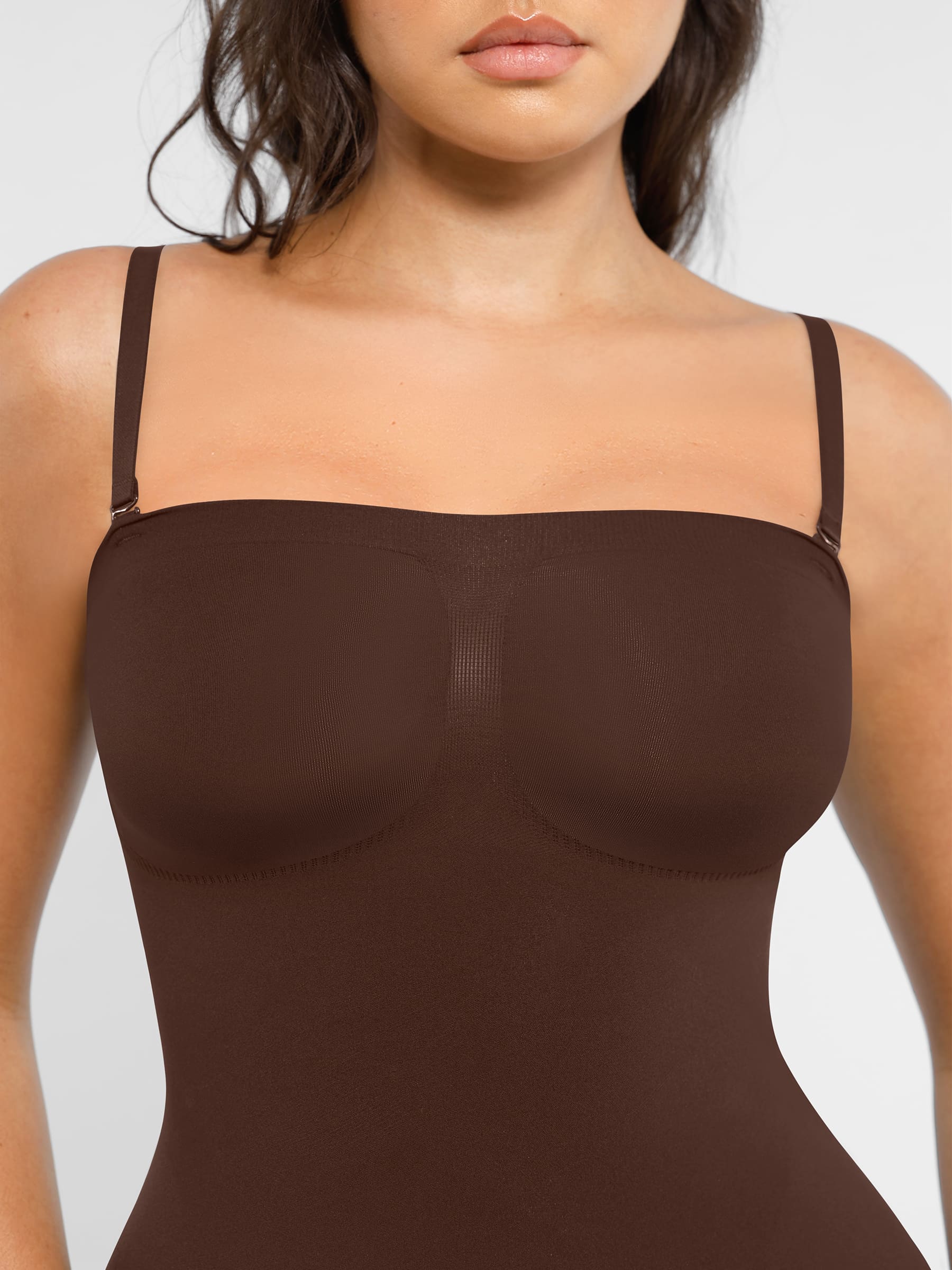 Feelingirl Strapless Seamless Bodysuit with Removable Straps