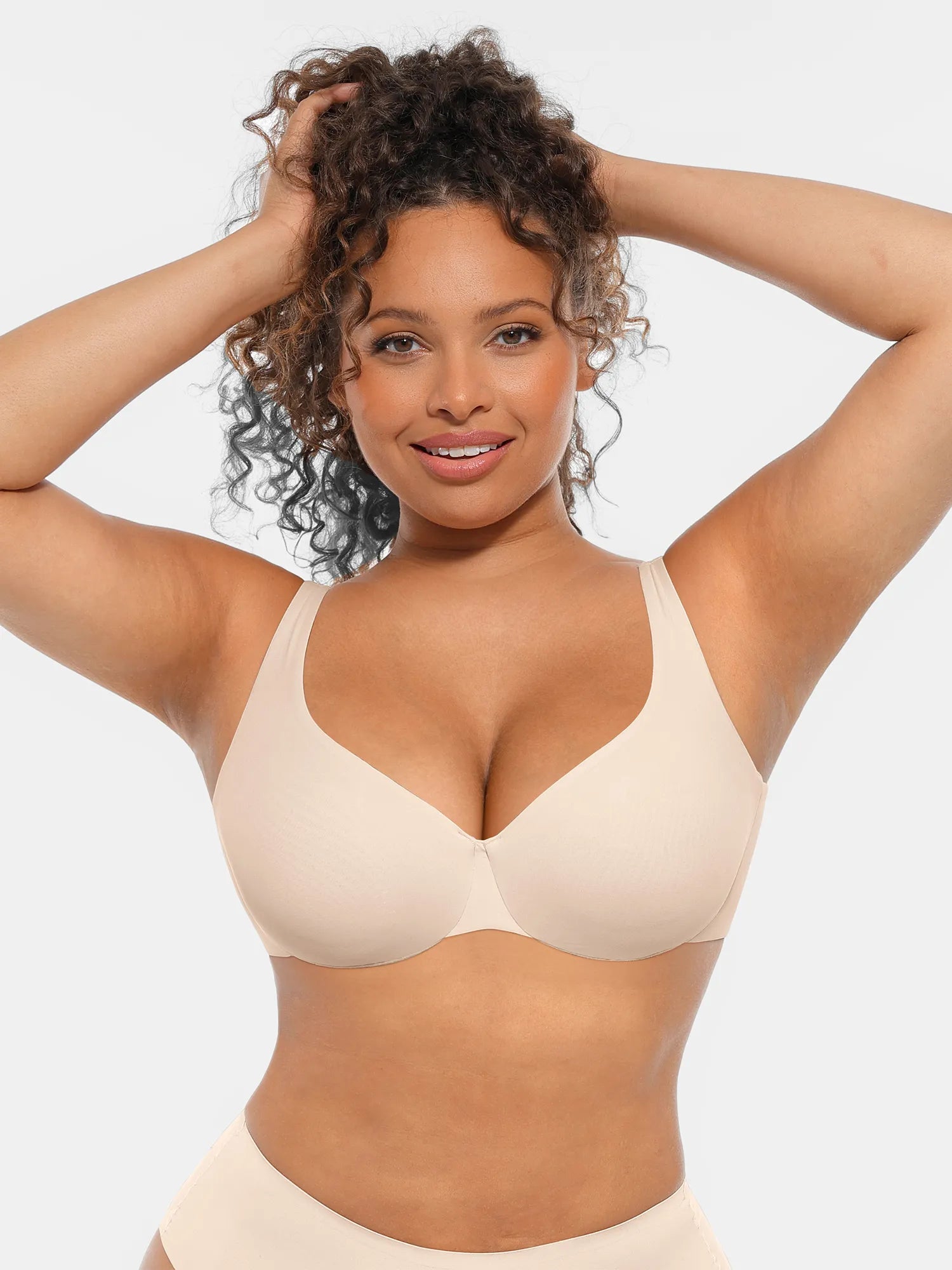 Feelingirl Adjustable Deep V-Neck Underwire Bra