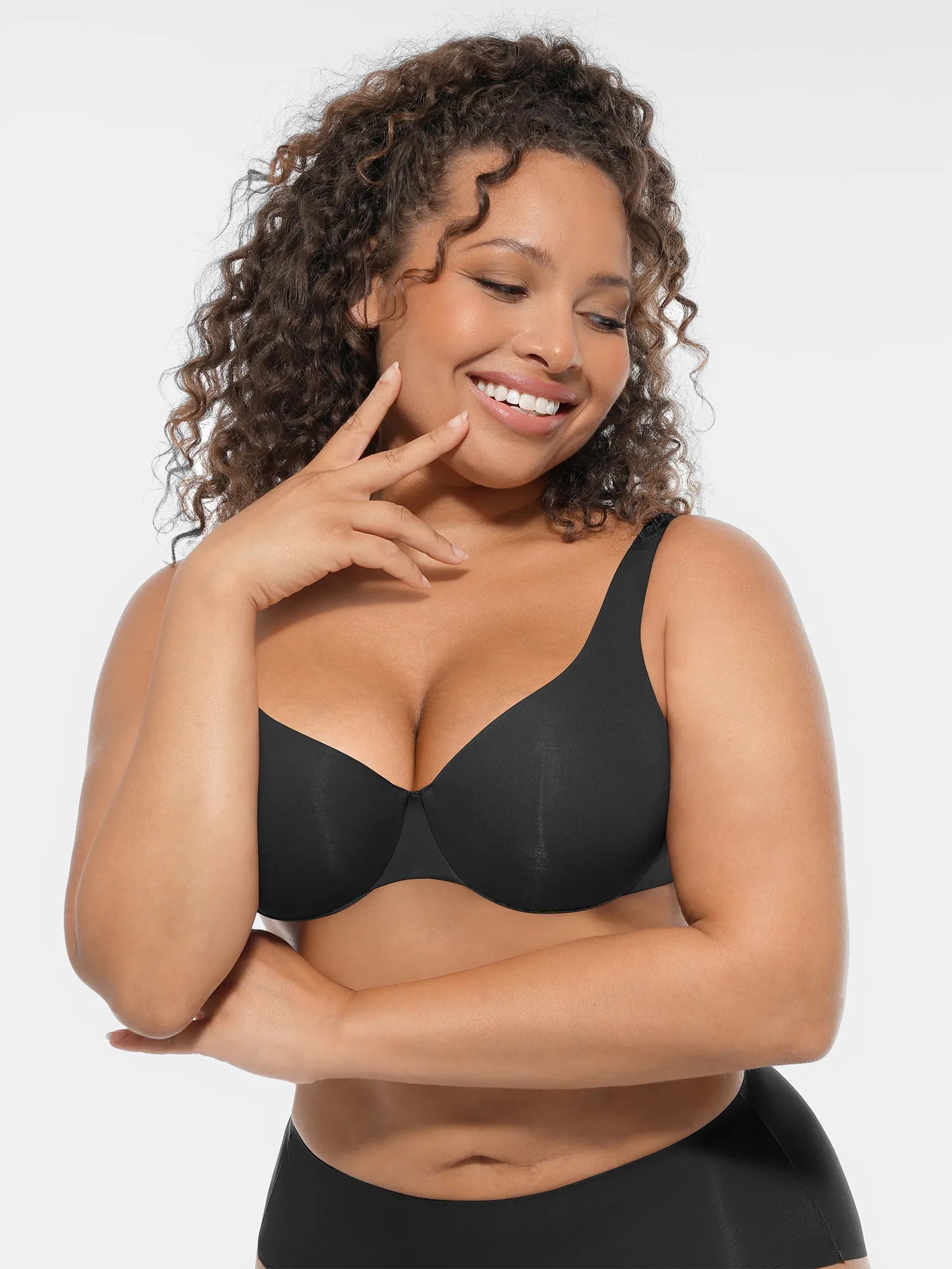Feelingirl Adjustable Deep V-Neck Underwire Bra