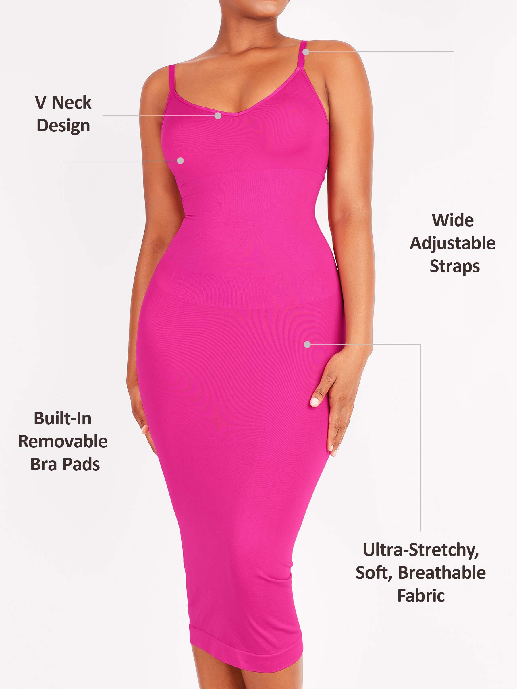 Feelingirl Seamless Midi Body Shaper Dress [BOGO]