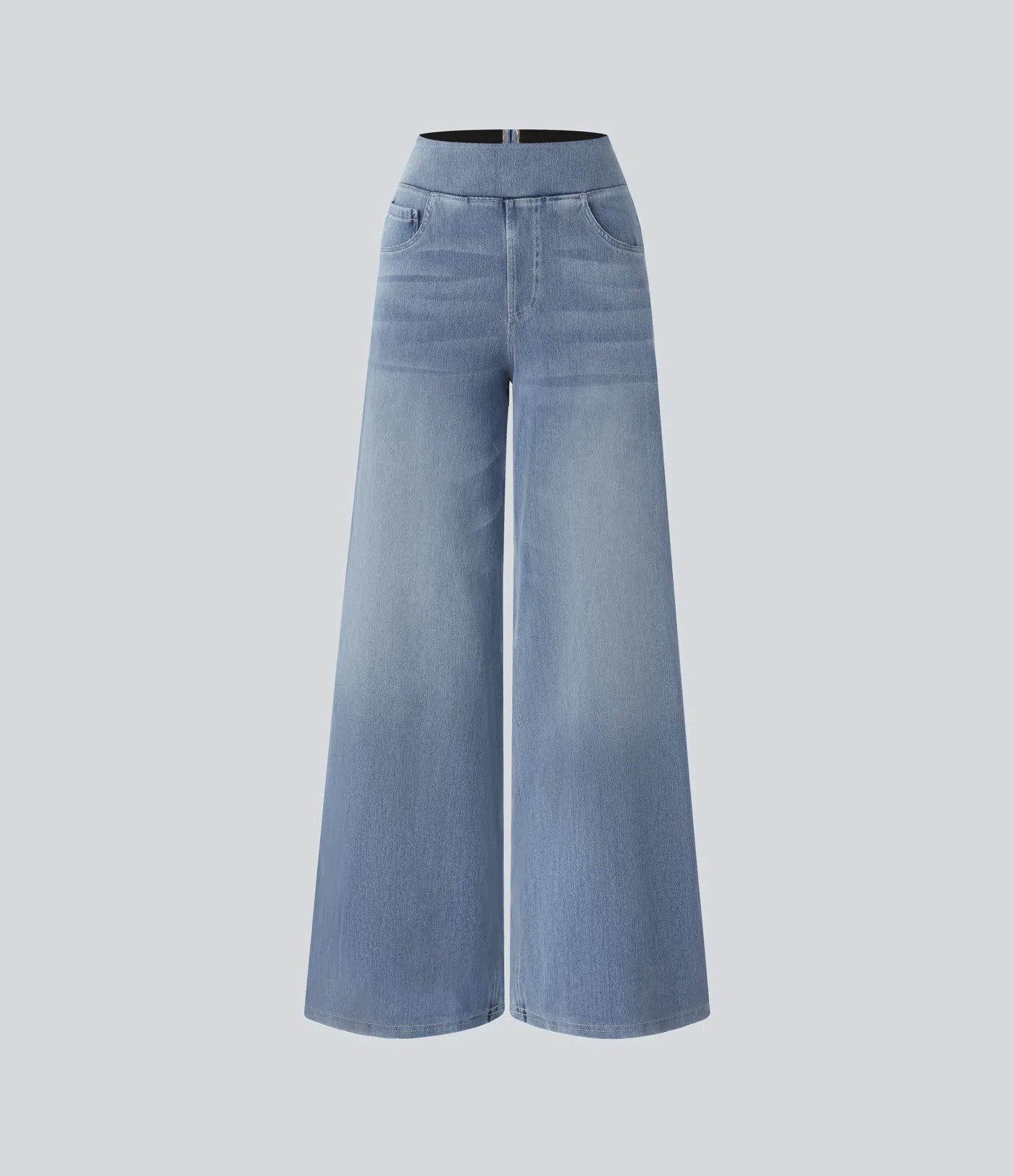 High-Waist Wide-Leg Jeans – Stretch Fit