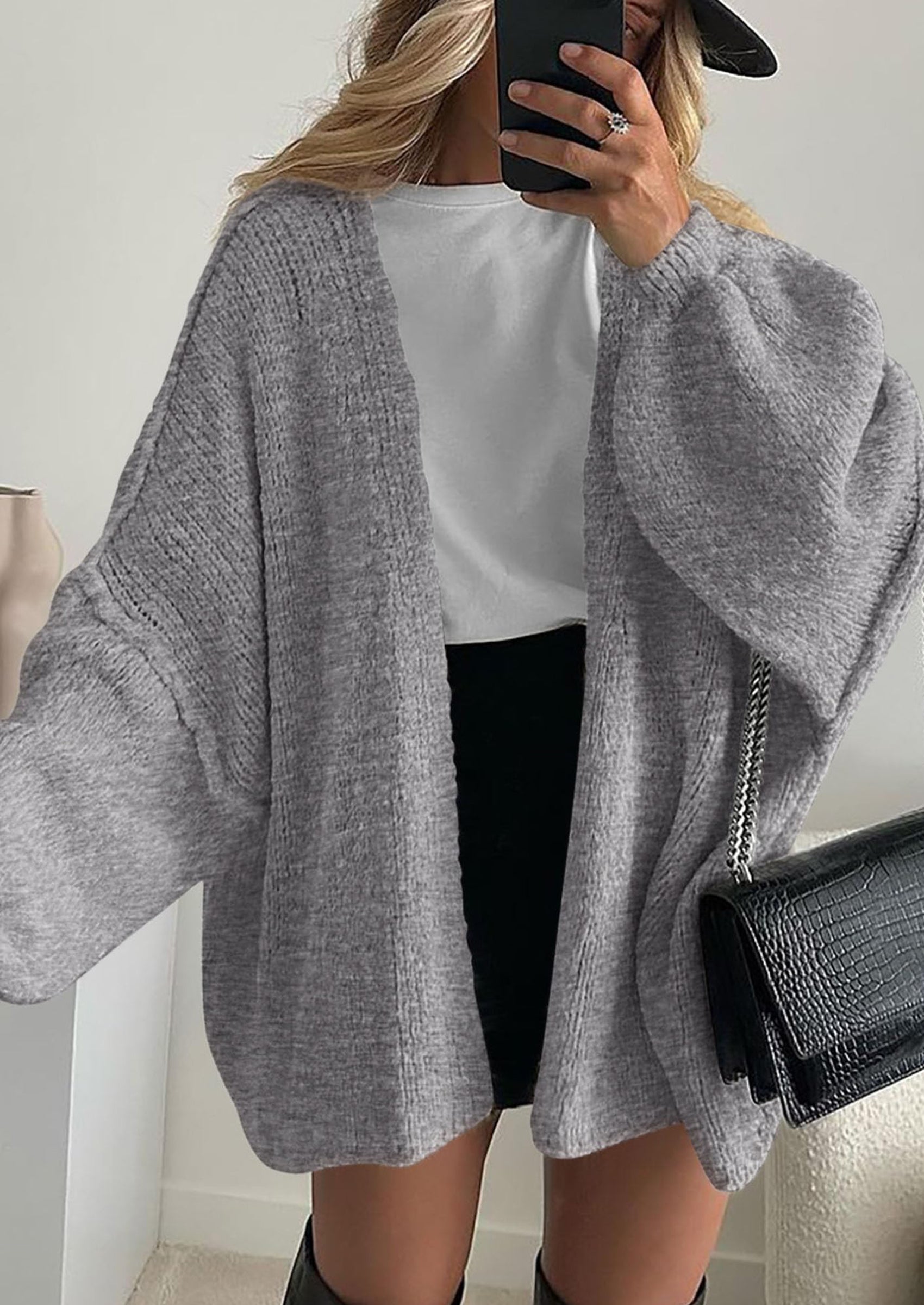 Oversized Open-Front Cardigan – Lantern Slee