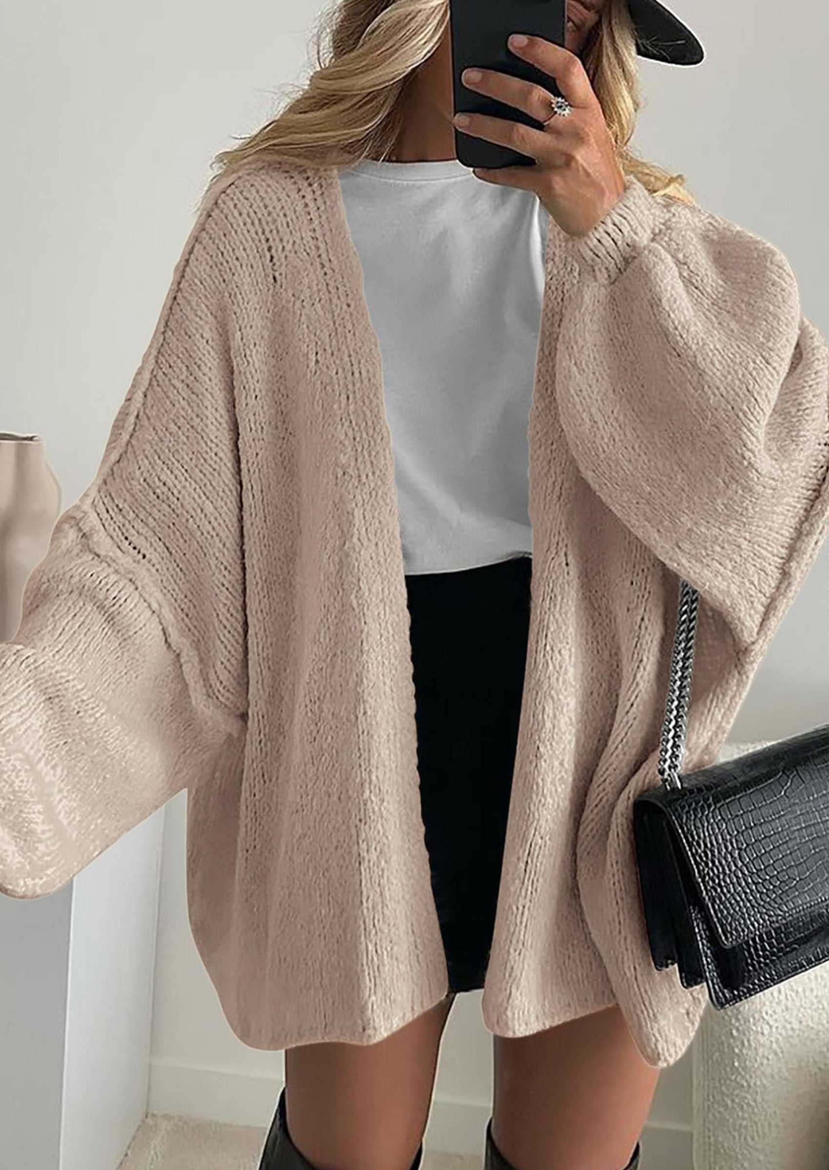 Oversized Open-Front Cardigan – Lantern Slee