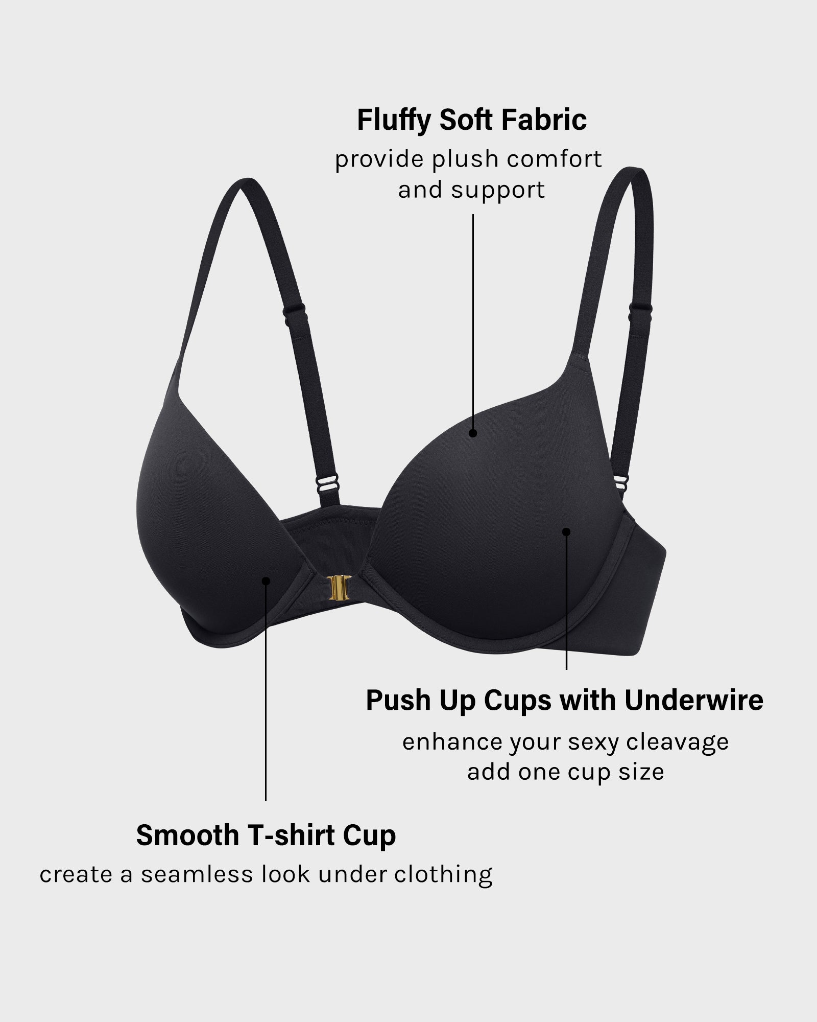 Front Closure T-shirt Bra