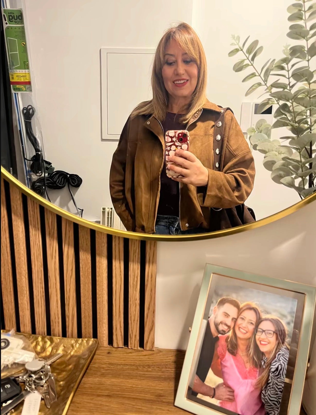 PHOTO Vintage Oversized Suede Bomber Jacket - Relaxed Zip Fit