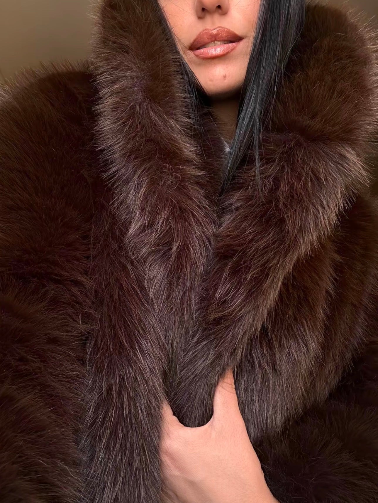 Weekend Away Fur Jacket Chocolate