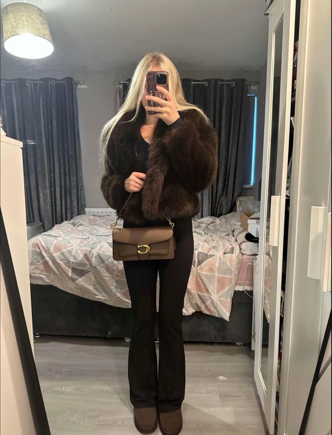 Weekend Away Fur Jacket Chocolate