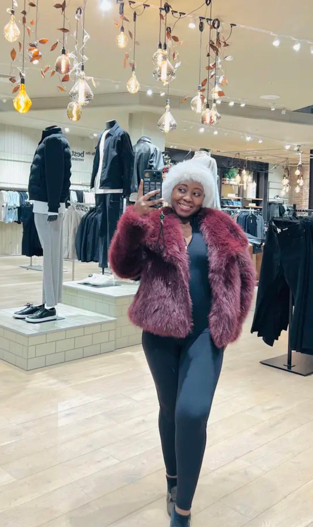 PHOTO Plush Faux-Fur Jacket – Oversized Collar, Luxe Soft Touch