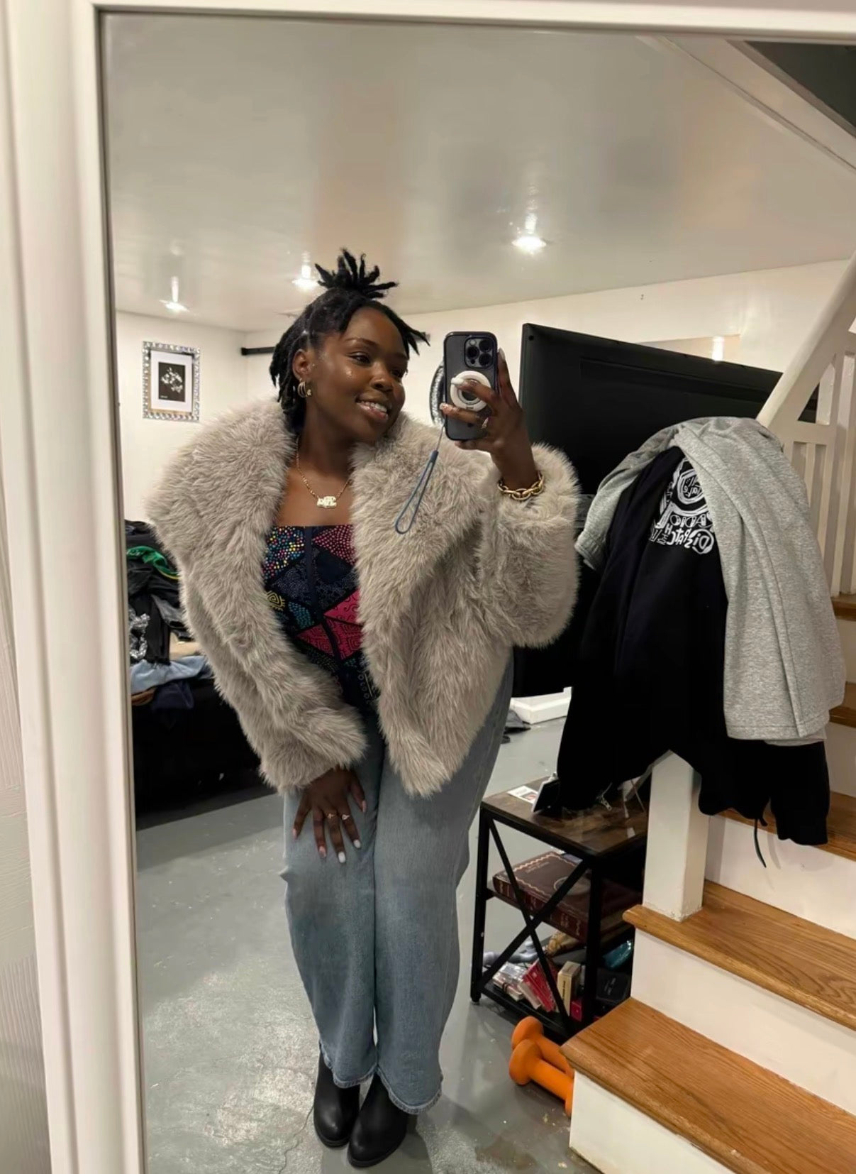 Weekend Away Fur Jacket Chocolate