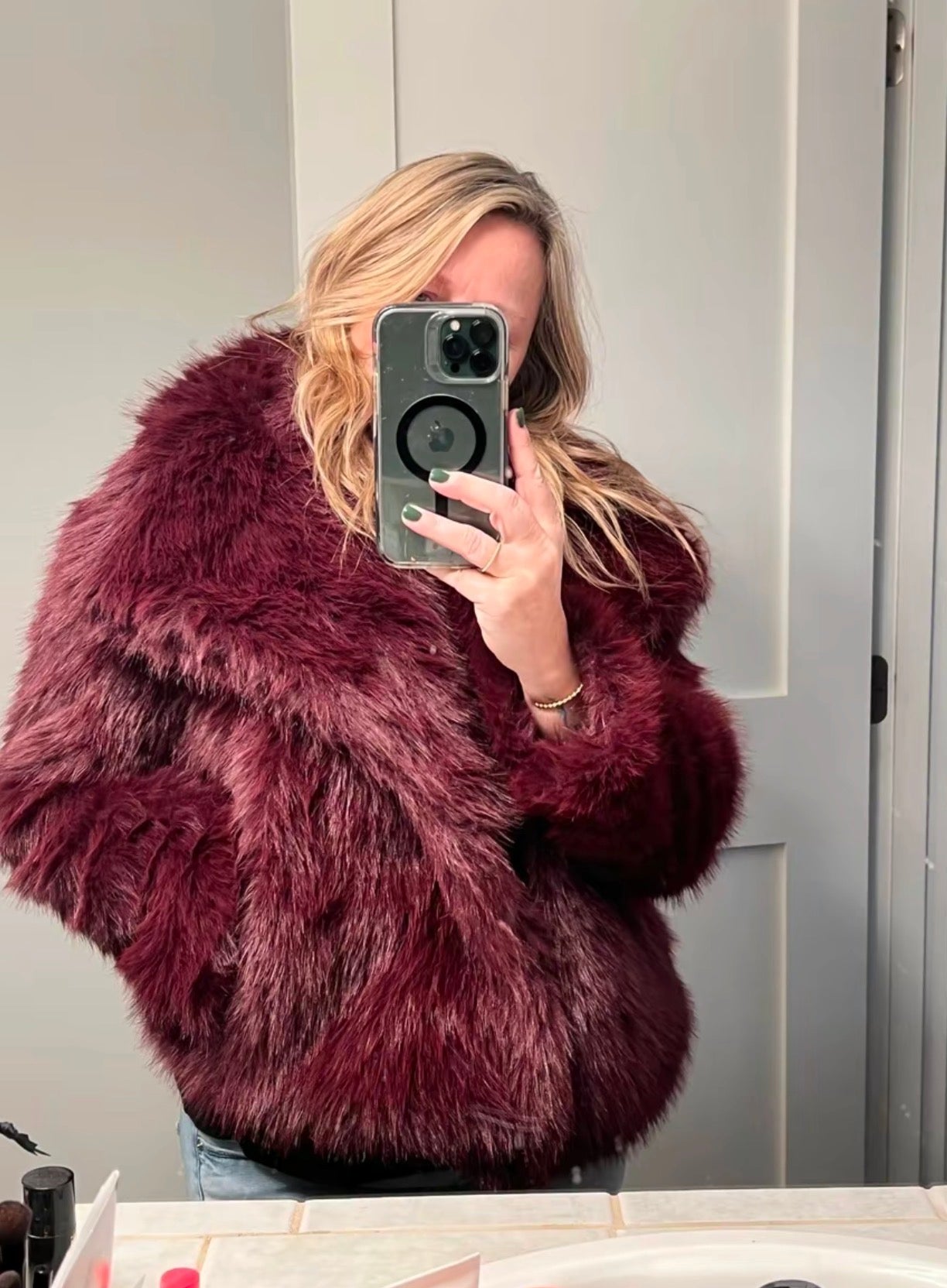 Weekend Away Fur Jacket Chocolate