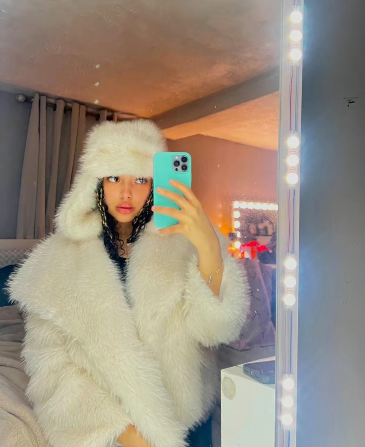 Weekend Away Fur Jacket Chocolate