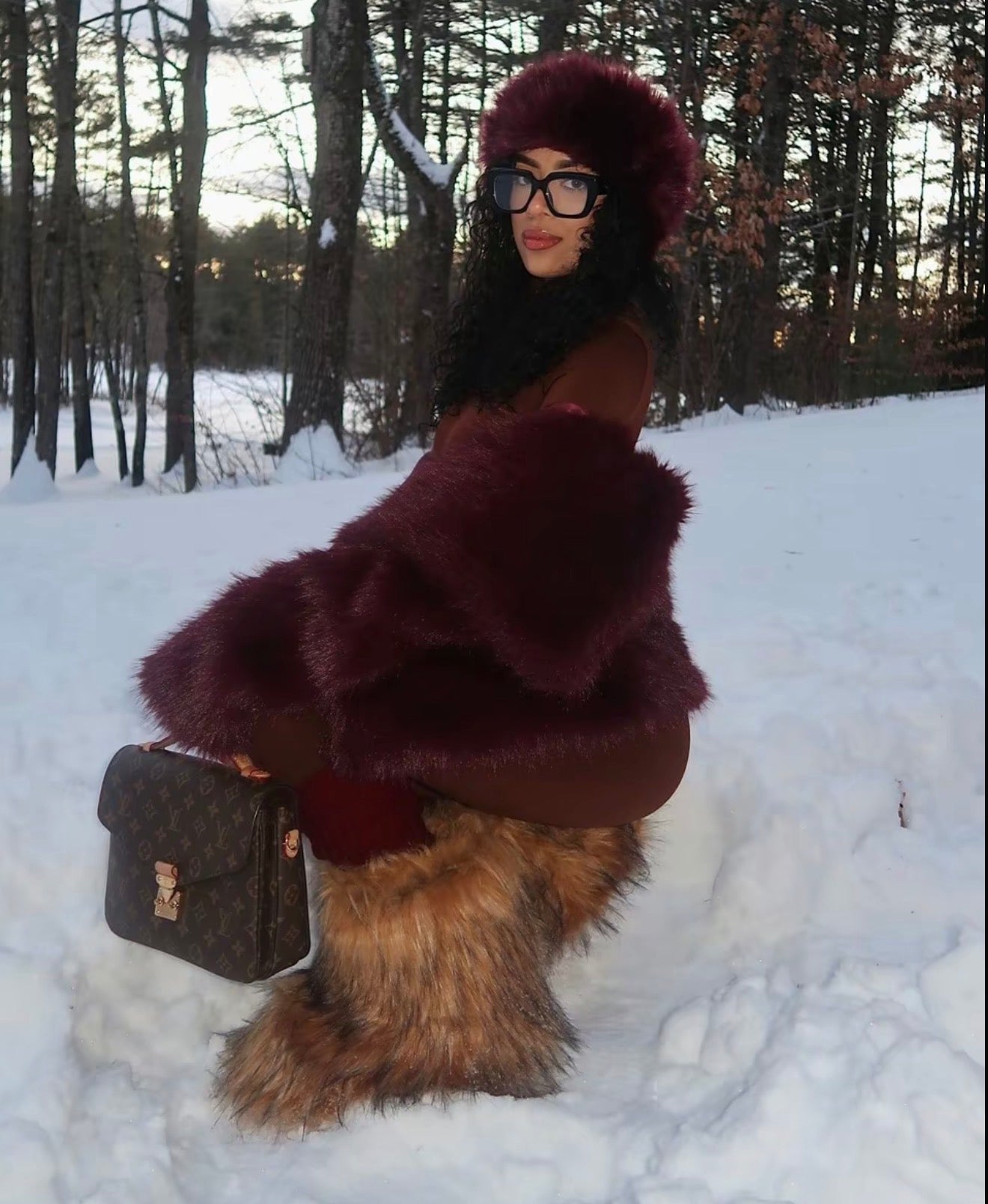 PHOTO Plush Faux-Fur Jacket – Oversized Collar, Luxe Soft Touch