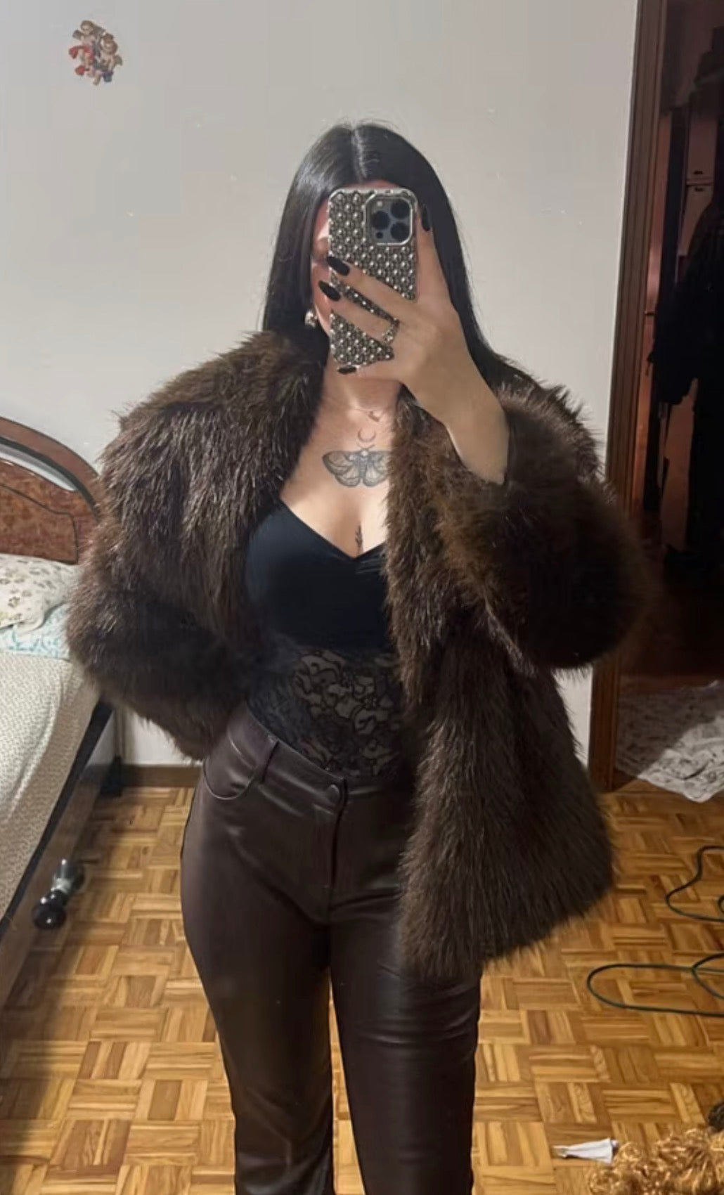 Weekend Away Fur Jacket Chocolate